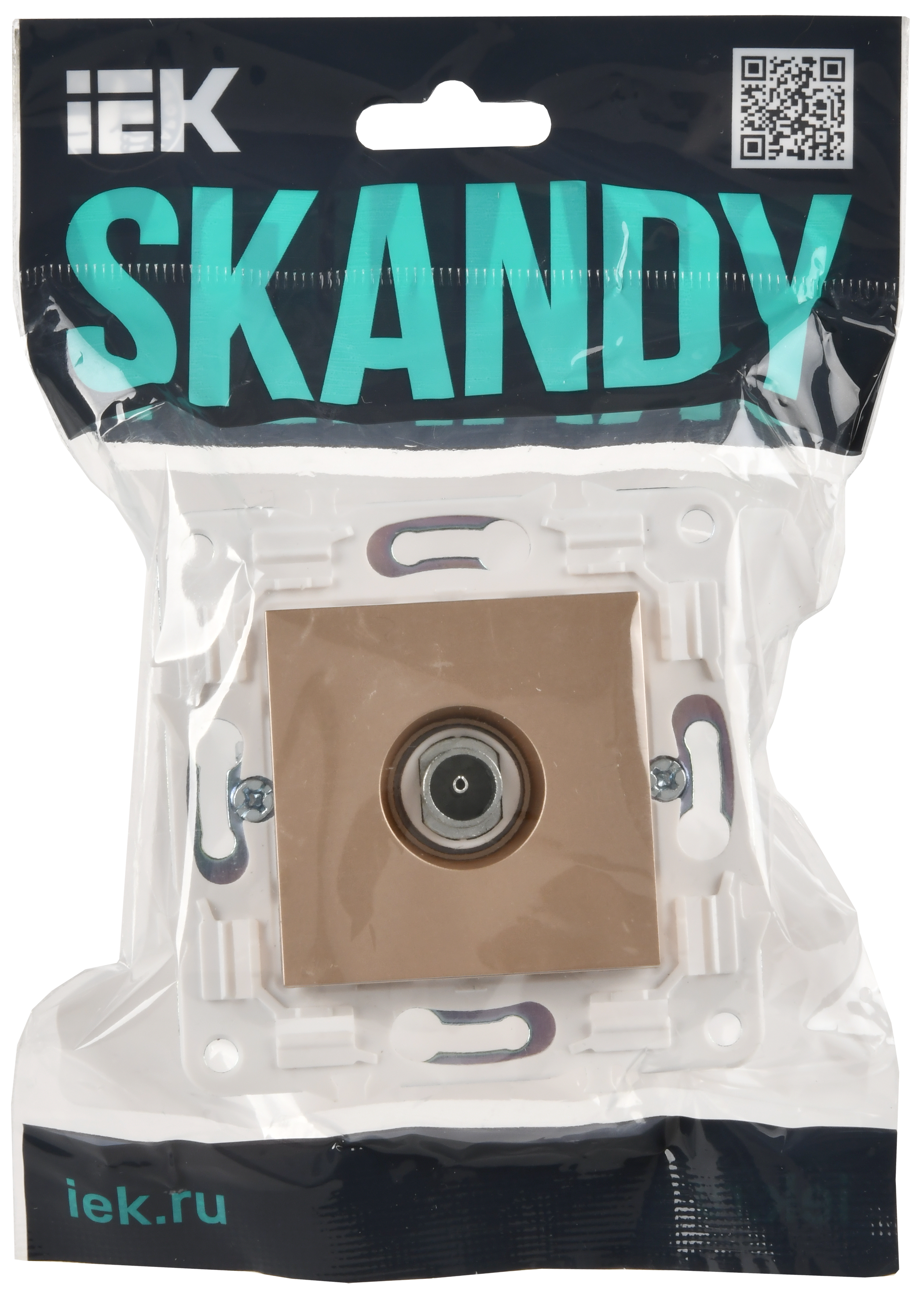 SKANDY Розетка TV оконечная SK-A12Sa песочный IEK