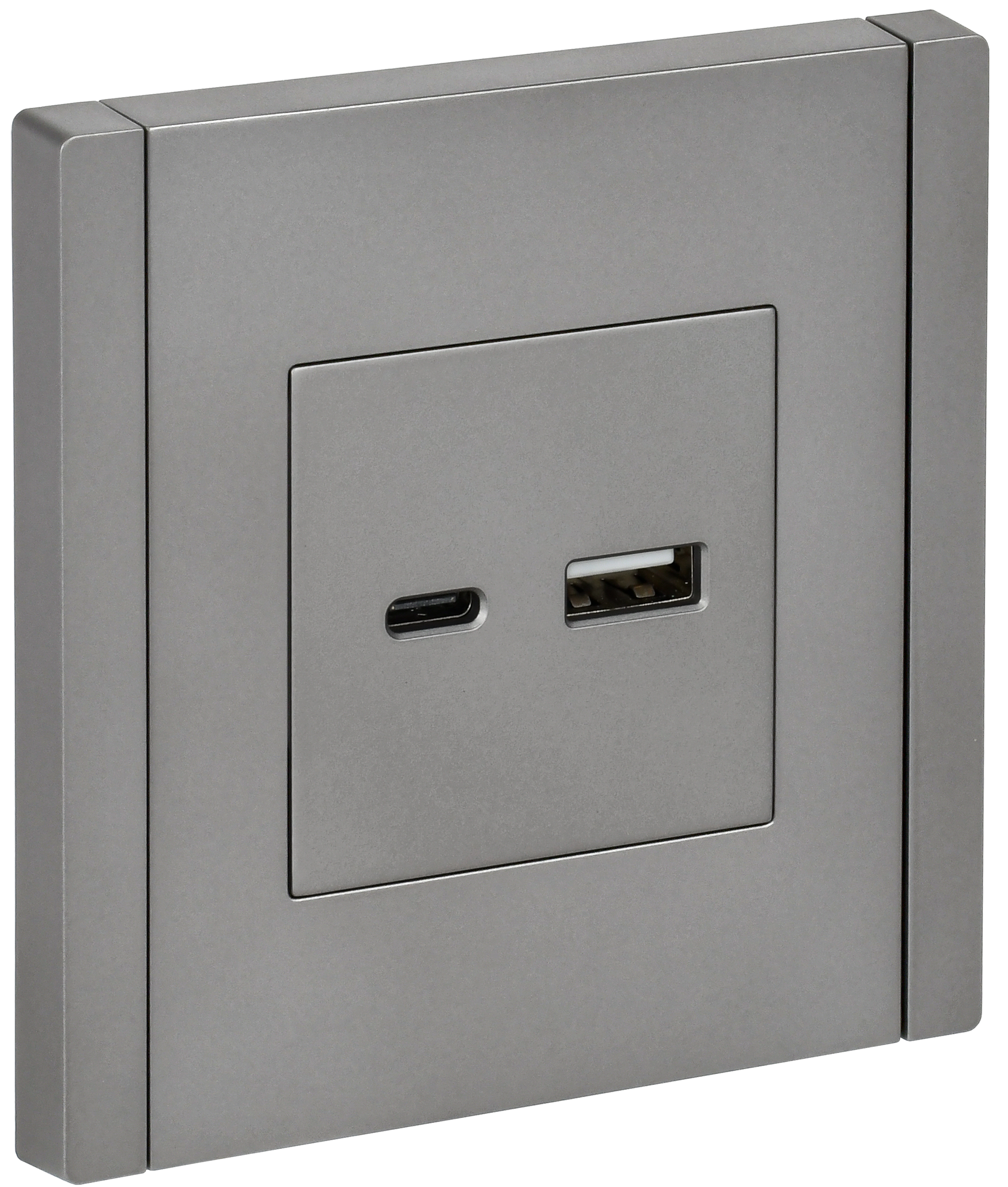 FORTE&PIANO Розетка USB A+C 18Вт FP551 сталь IEK