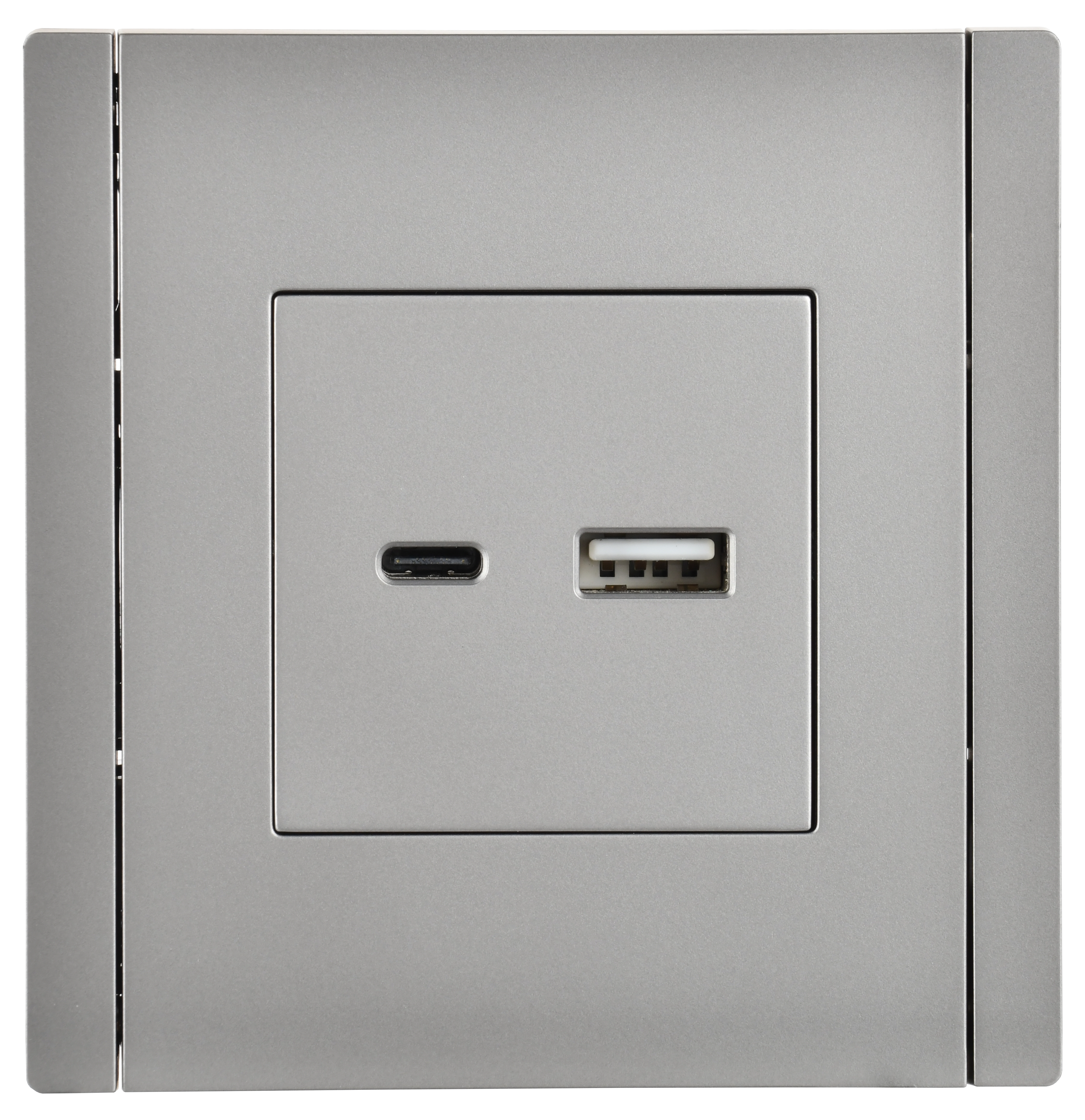 FORTE&PIANO Розетка USB A+C 18Вт FP551 сталь IEK