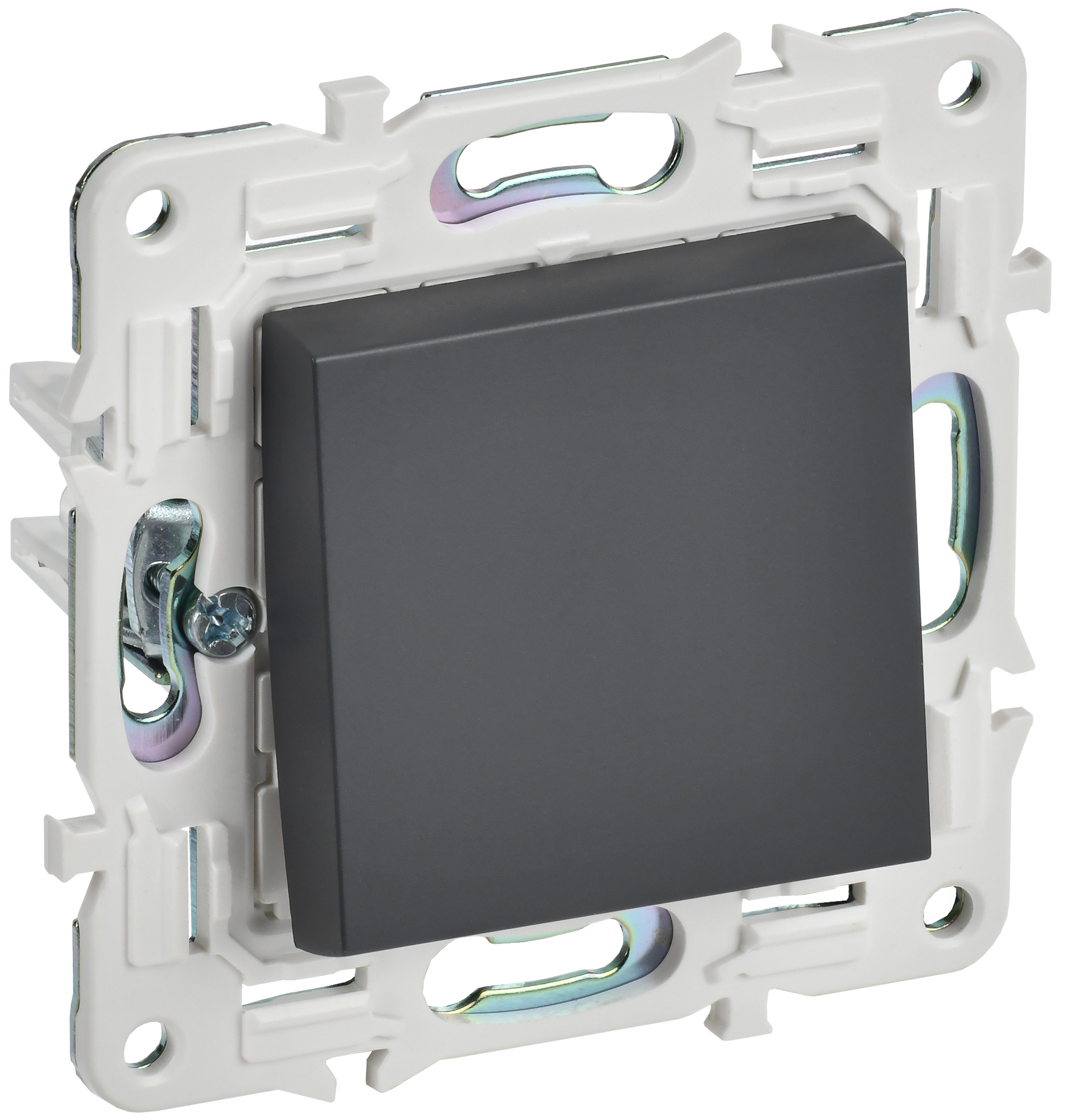 SKANDY Выключатель 1-клавишный кнопочный 10А SK-V14T титан IEK