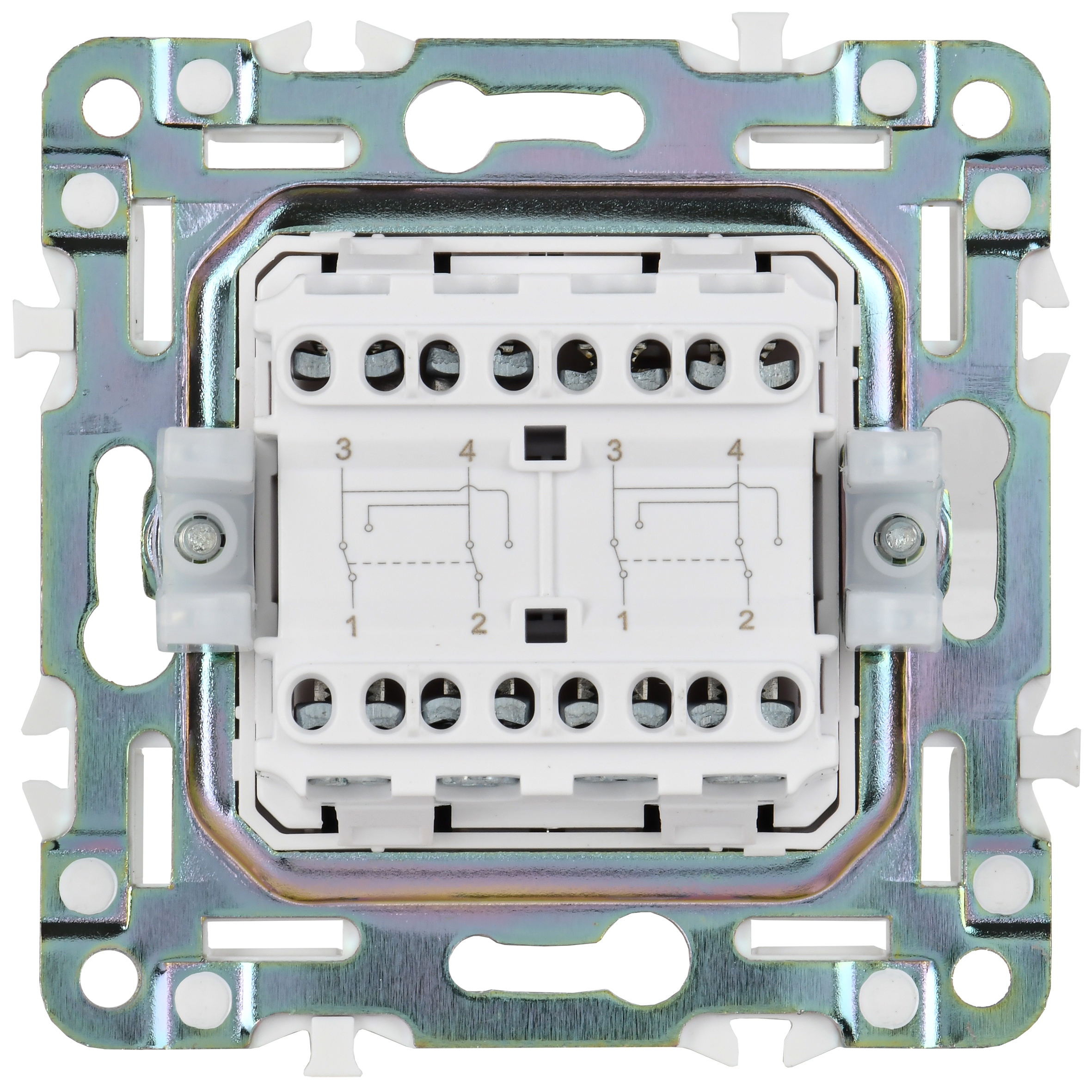 SKANDY Выключатель 2-клавишный перекрестный 10А SK-V06Bl черный IEK