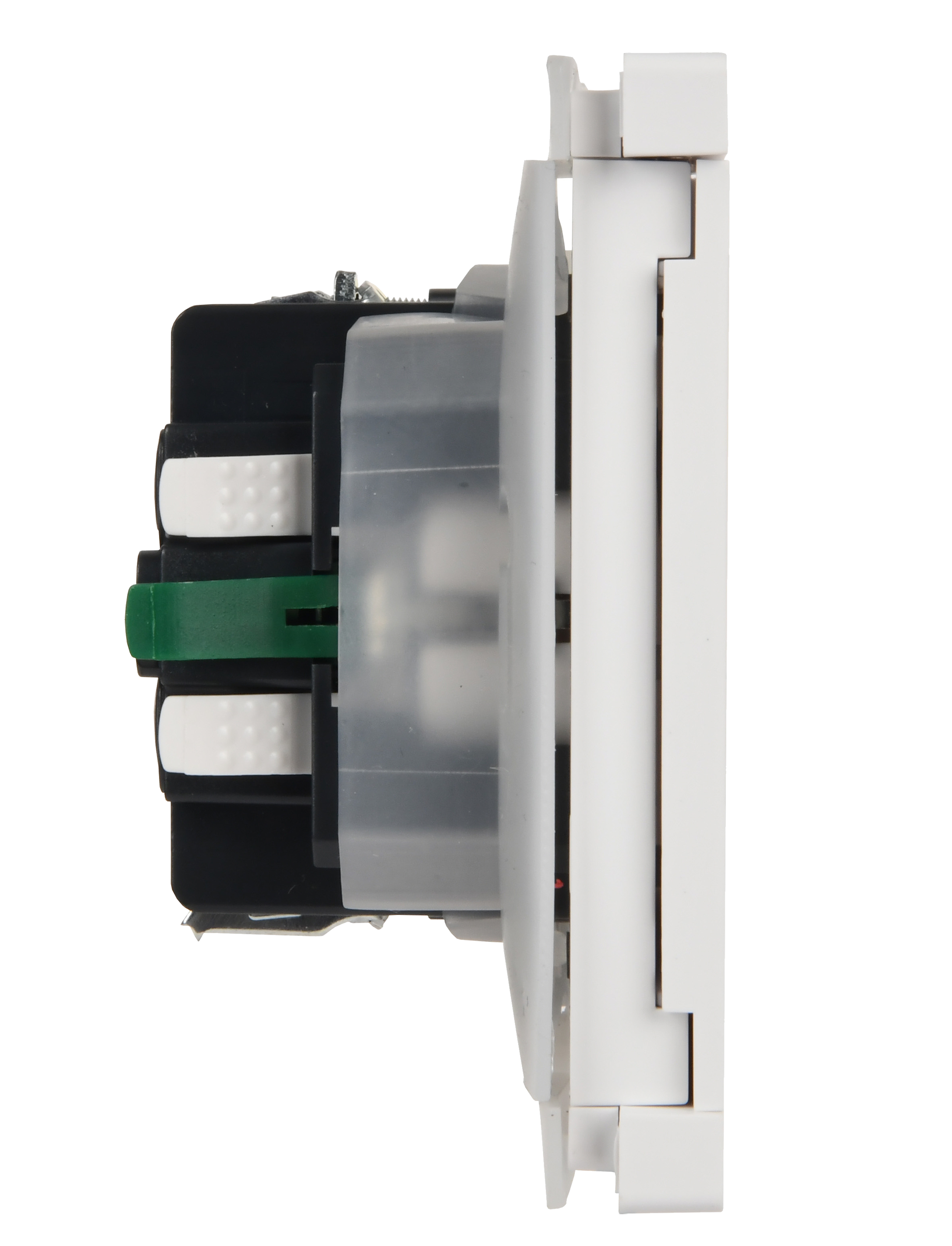 FORTE&PIANO Розетка 1-местная с заземлением с защитными шторками и крышкой безвинтовое крепление 16А IP44 FP219 белый IEK