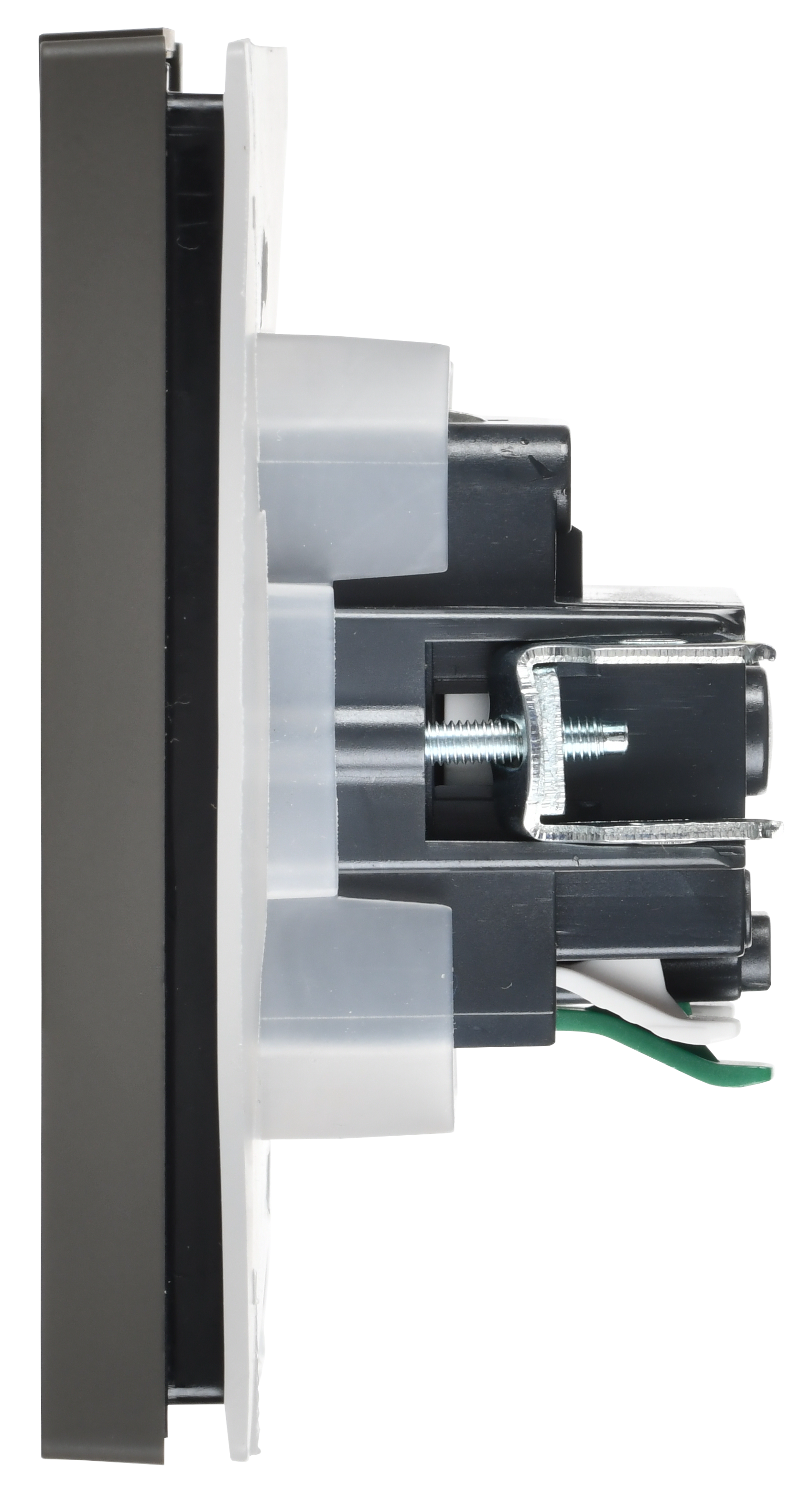 FORTE&PIANO Розетка 1-местная с заземлением с защитными шторками и крышкой безвинтовое крепление 16А IP44 FP319 серый IEK