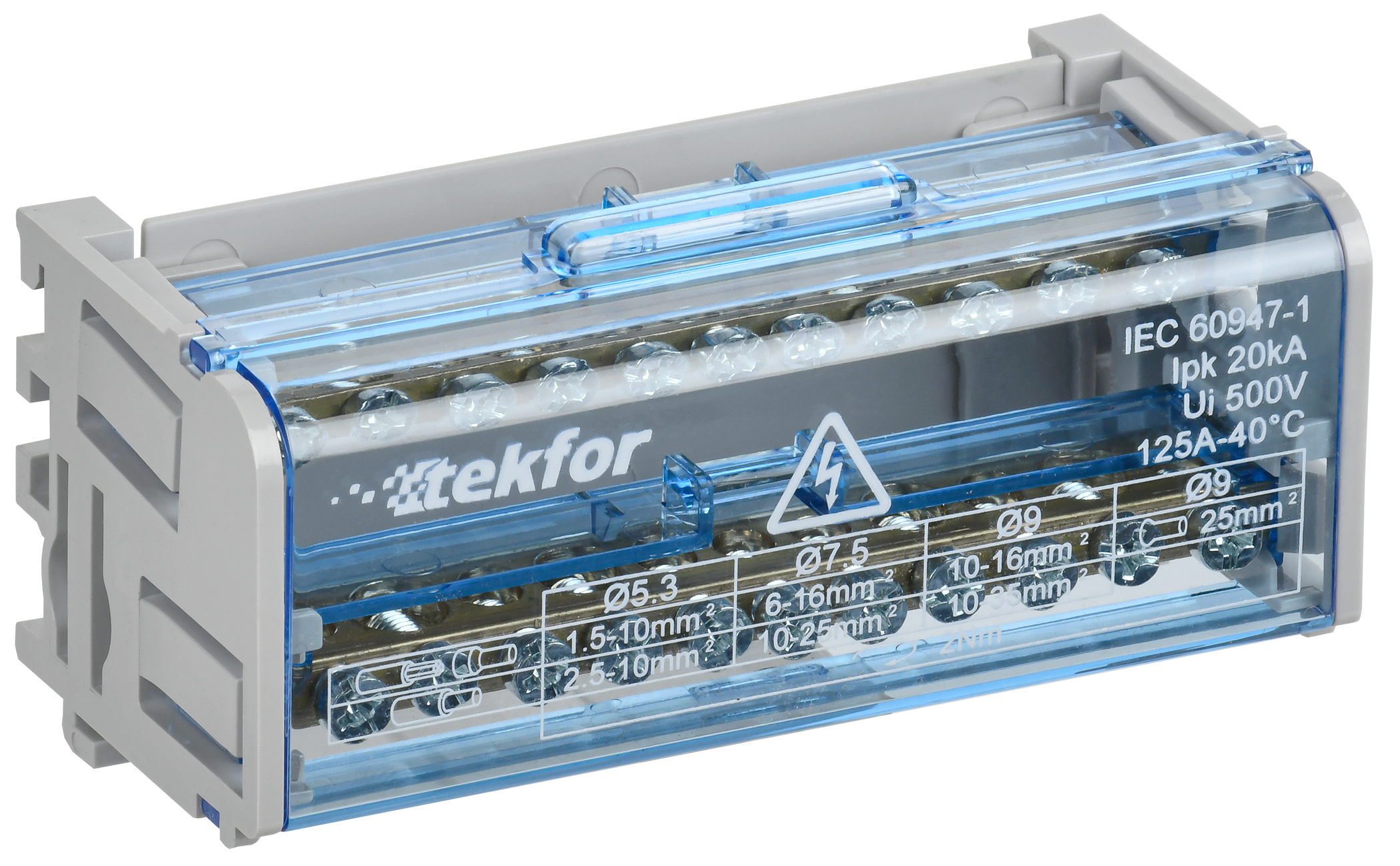 TEKFOR Шины на DIN-рейку (кросс-модуль) ШНК 2х11 L+PEN IEK