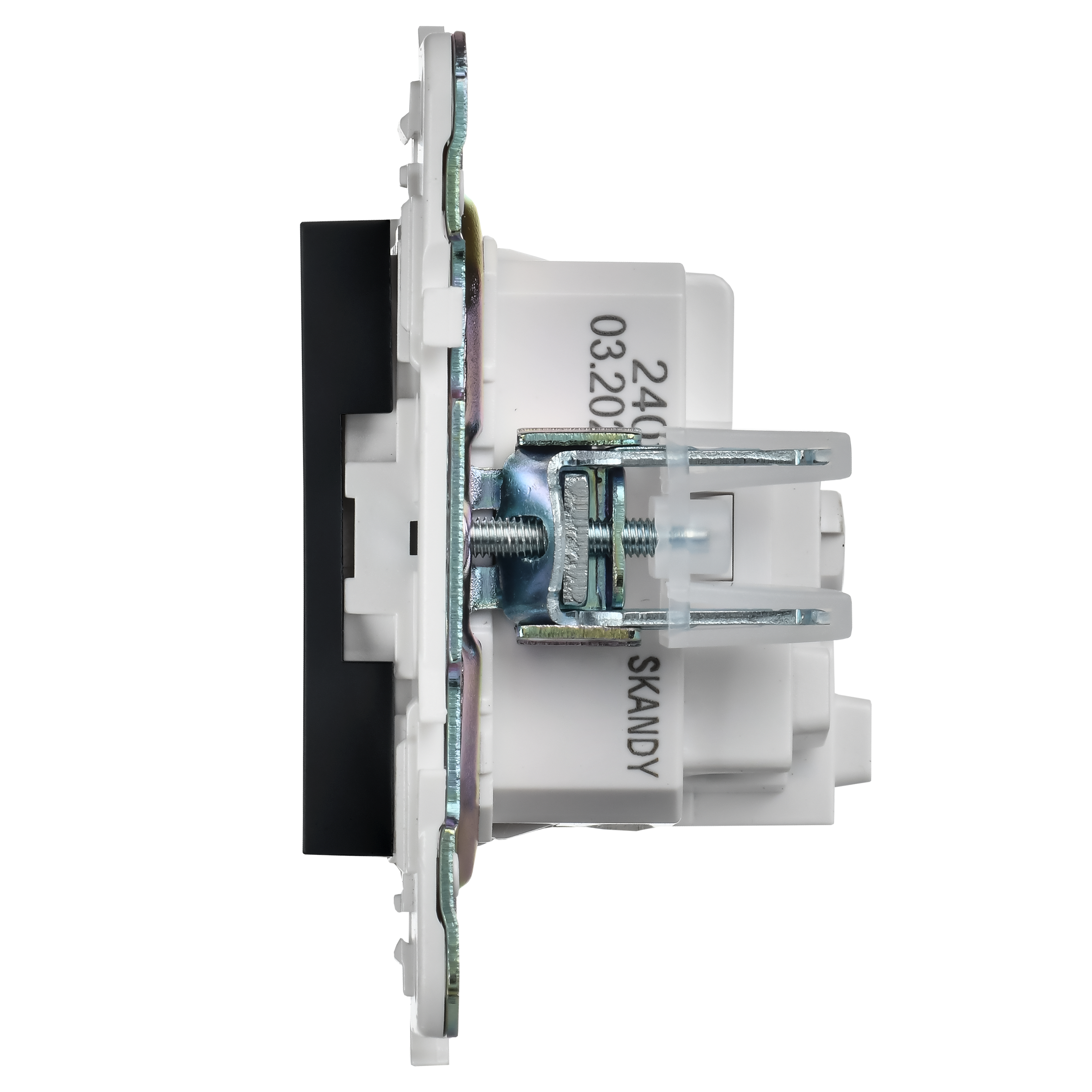 SKANDY Розетка с заземлением с защитными шторками 16А SK-R04G графит IEK