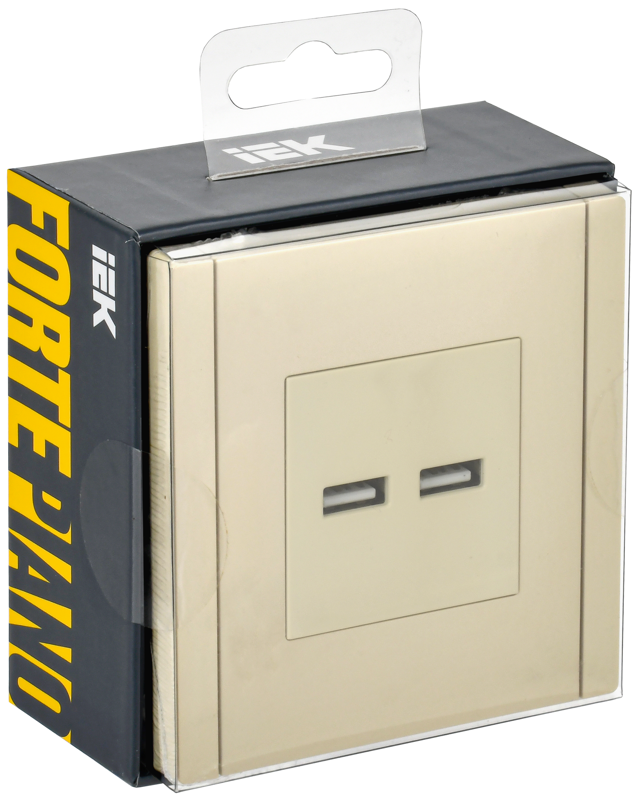 FORTE&PIANO Розетка USB A+A 3,1А FP449 ваниль IEK