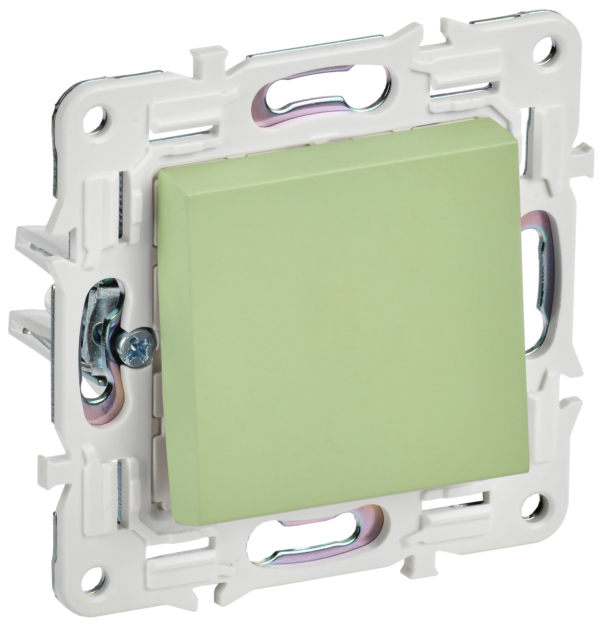 SKANDY Выключатель 1-клавишный кнопочный 10А SK-V14G мятный IEK