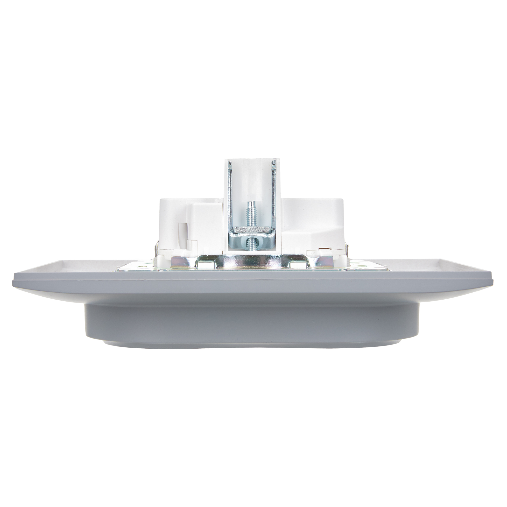 SKANDY Розетка 2-местная с заземлением с защитными шторками 16А в сборе SK-R07Gr серый IEK