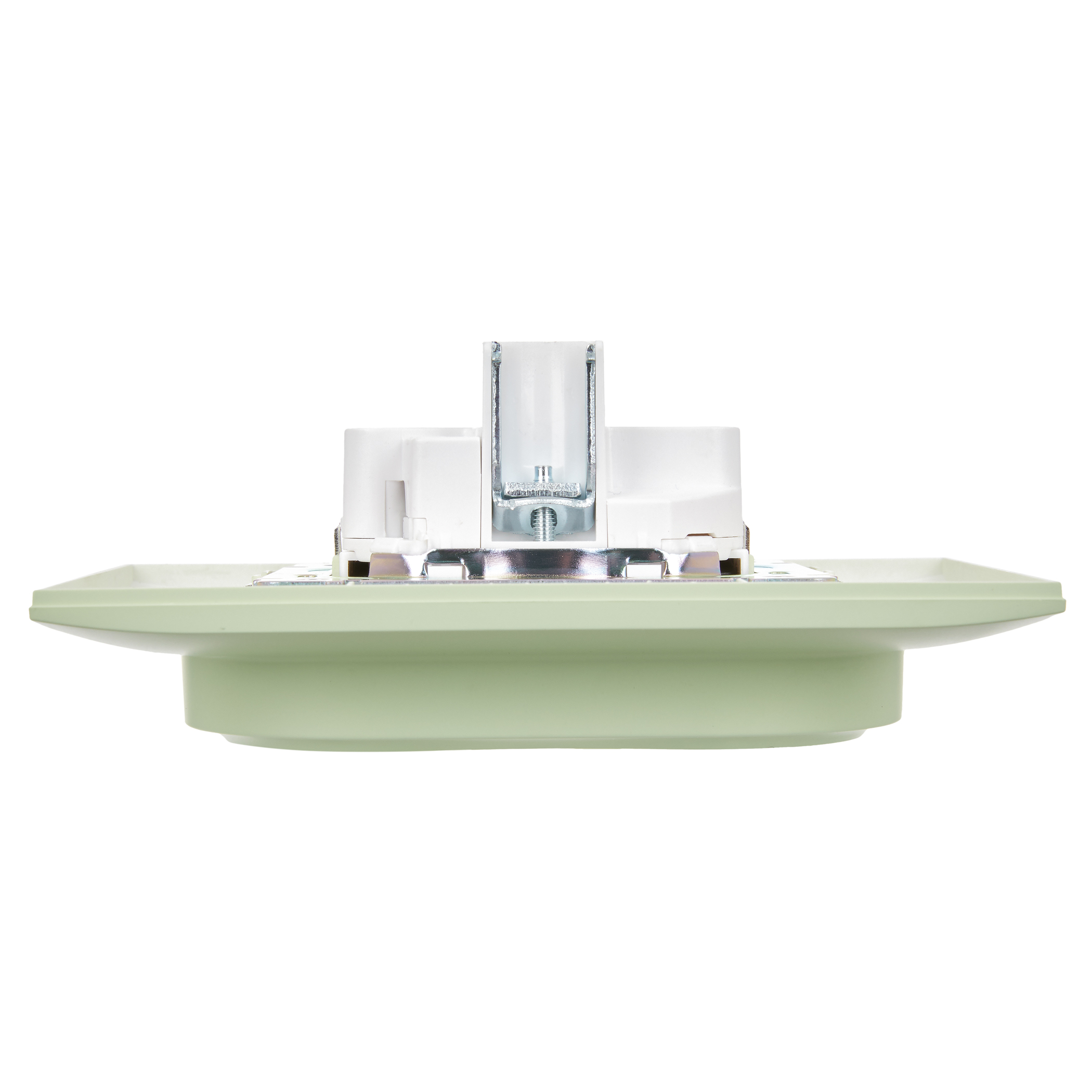 SKANDY Розетка 2-местная с заземлением с защитными шторками 16А в сборе SK-R07G мятный IEK