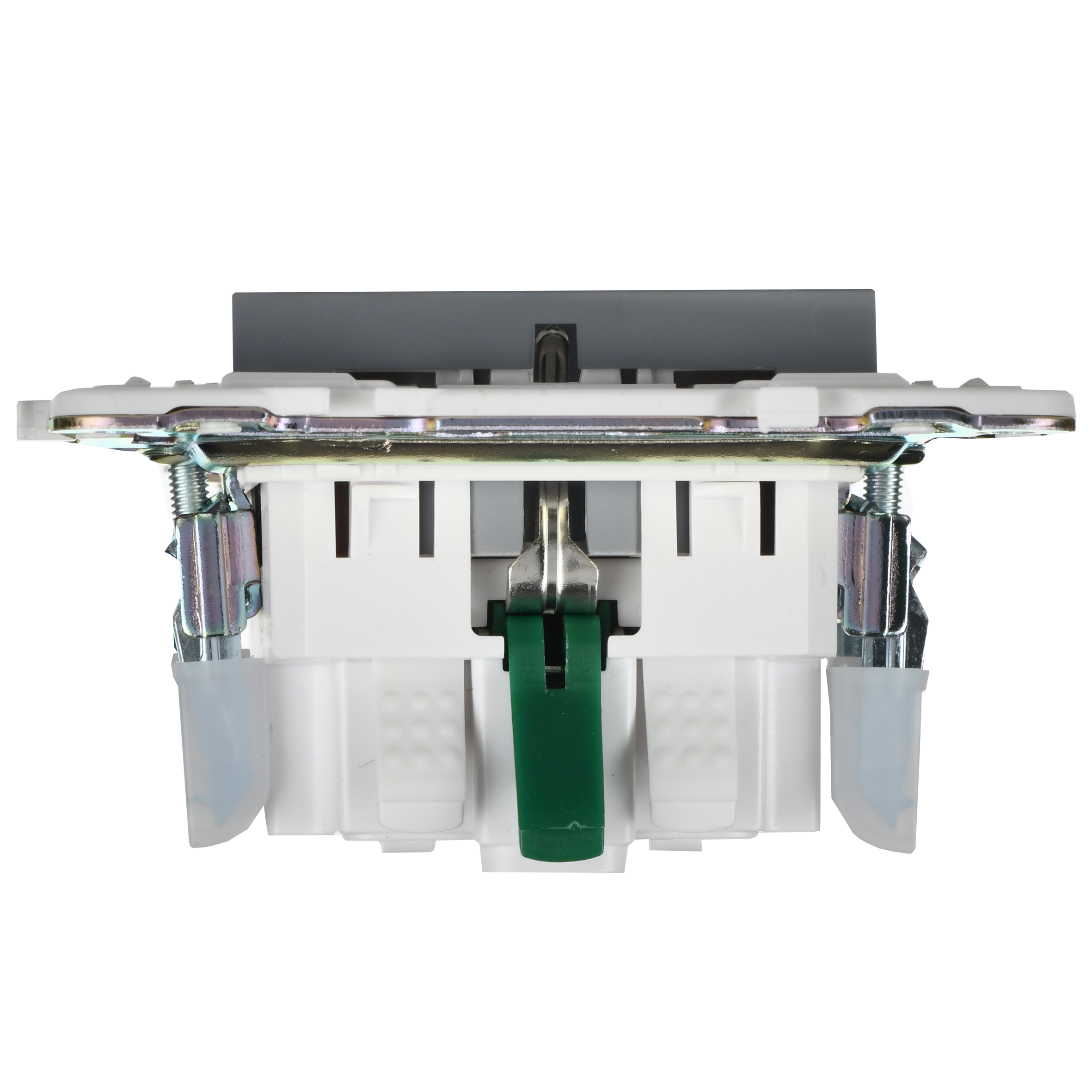 SKANDY Розетка с заземлением с защитными шторками 16А безвинтовое крепление SK-R06Gr серый IEK