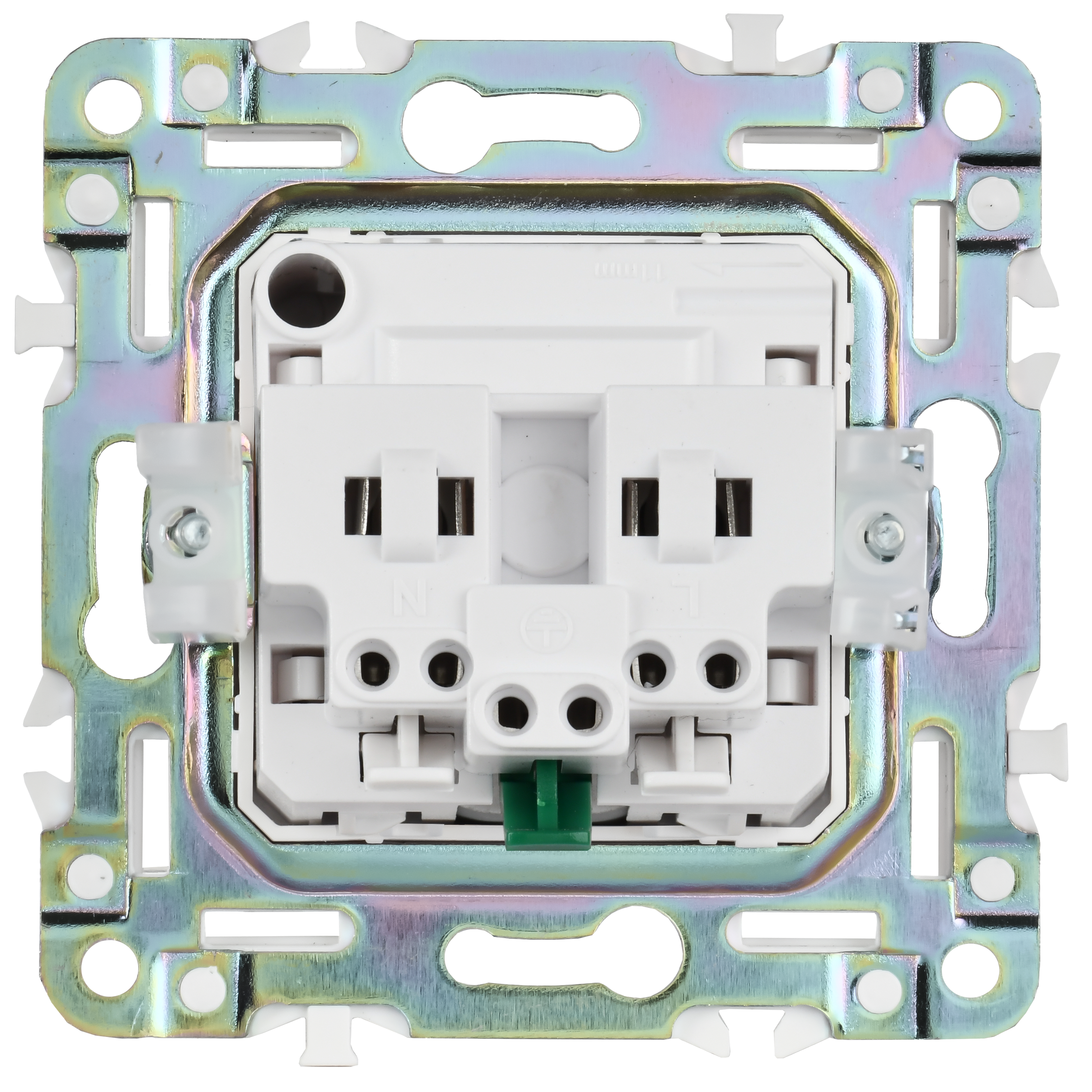 SKANDY Розетка с заземлением с защитными шторками 16А безвинтовое крепление SK-R06Gr серый IEK