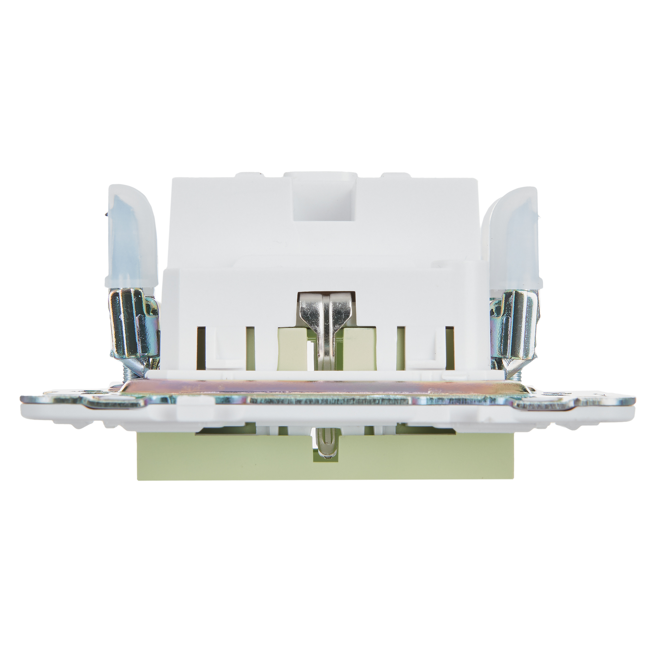 SKANDY Розетка с заземлением с защитными шторками 16А безвинтовое крепление SK-R06G мятный IEK