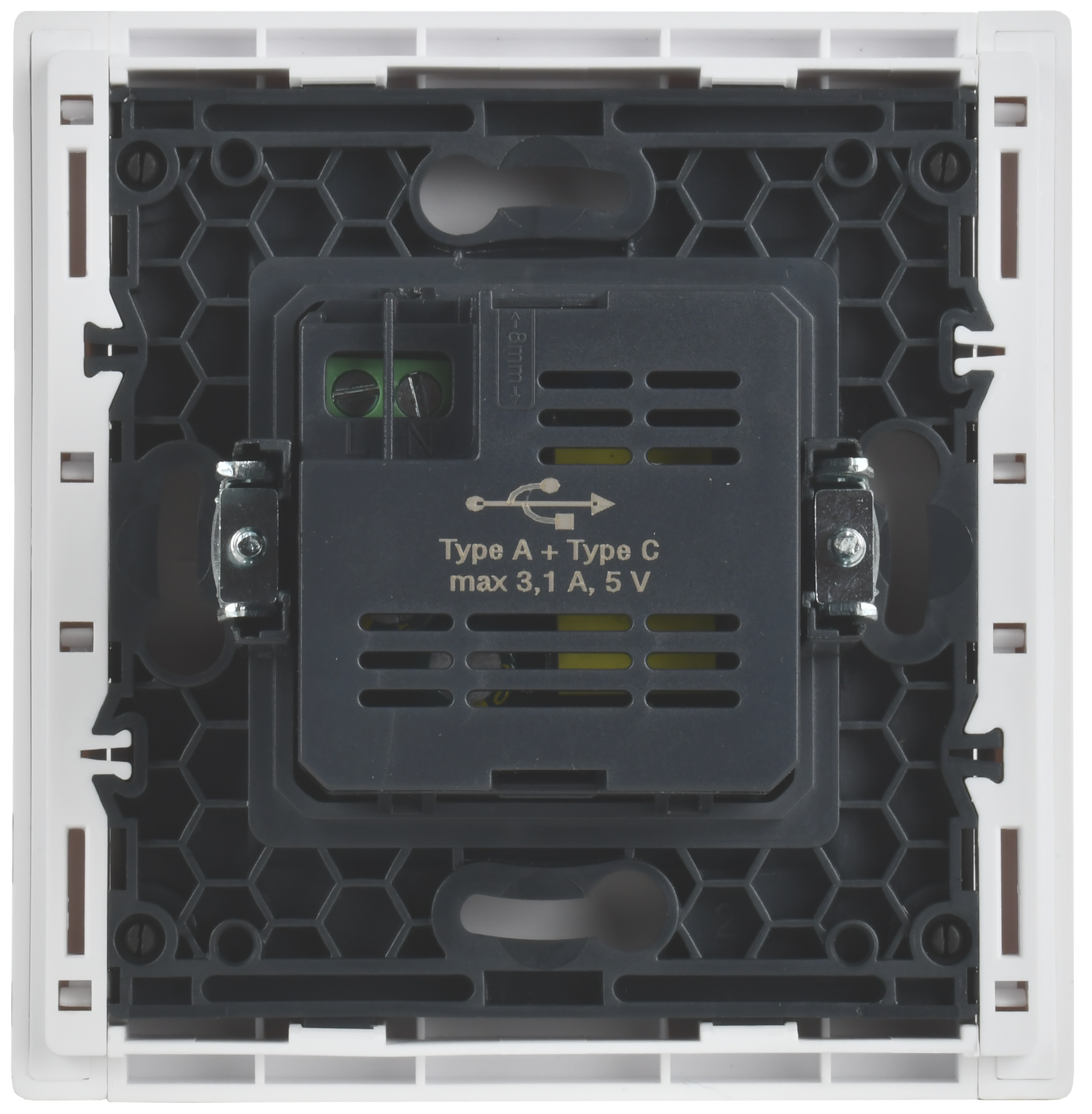 FORTE&PIANO Розетка USB A+C 3,1А FP250 белый IEK