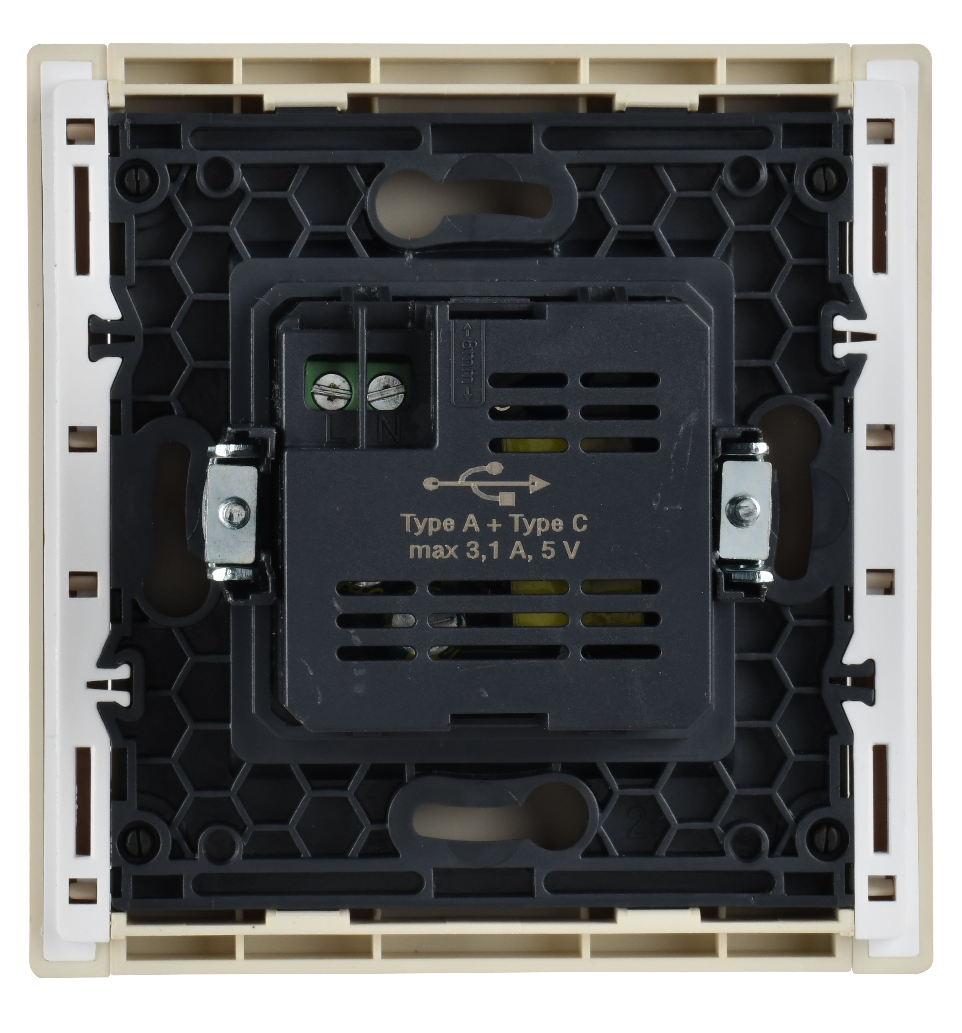 FORTE&PIANO Розетка USB A+C 3,1А FP450 ваниль IEK