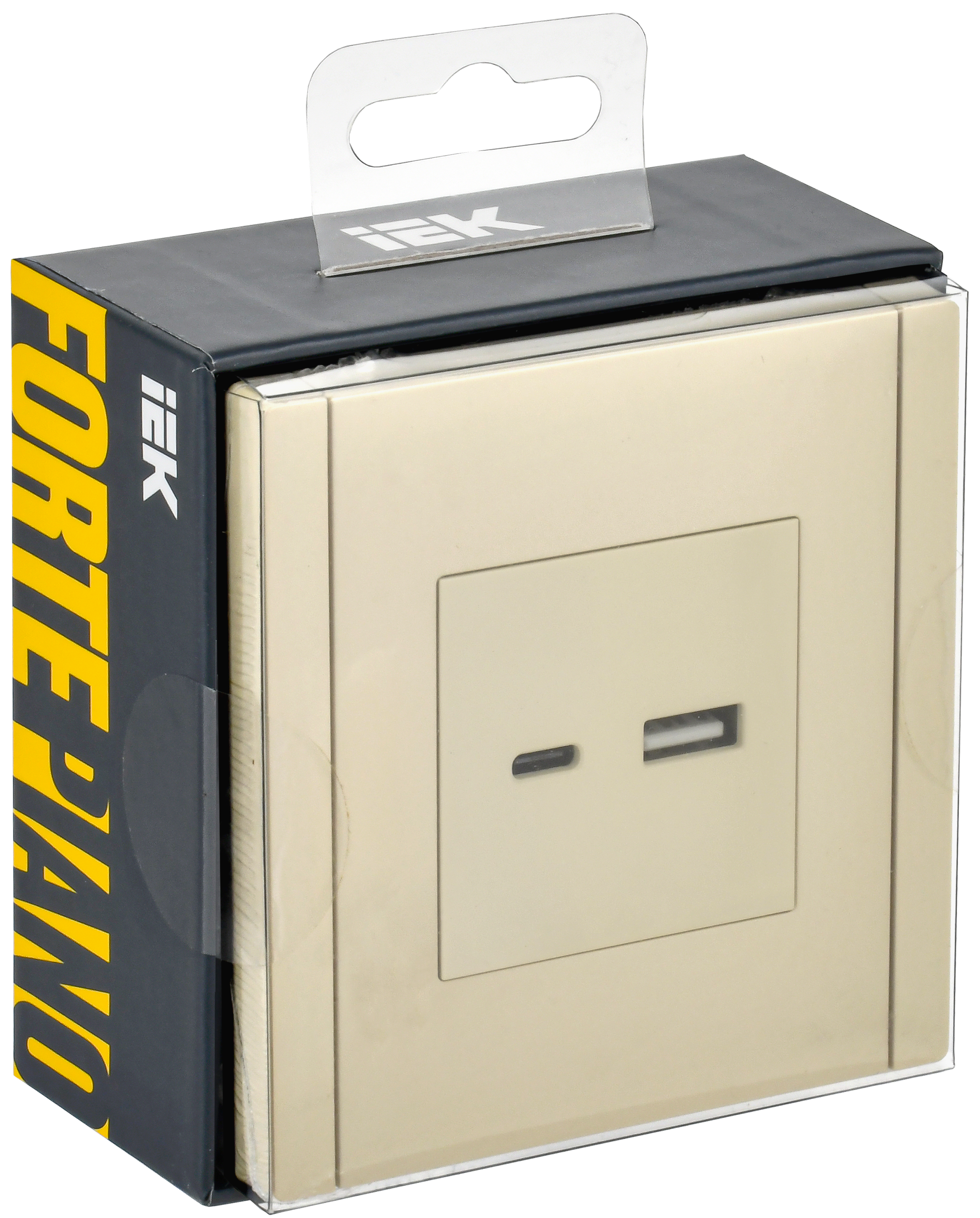 FORTE&PIANO Розетка USB A+C 3,1А FP450 ваниль IEK