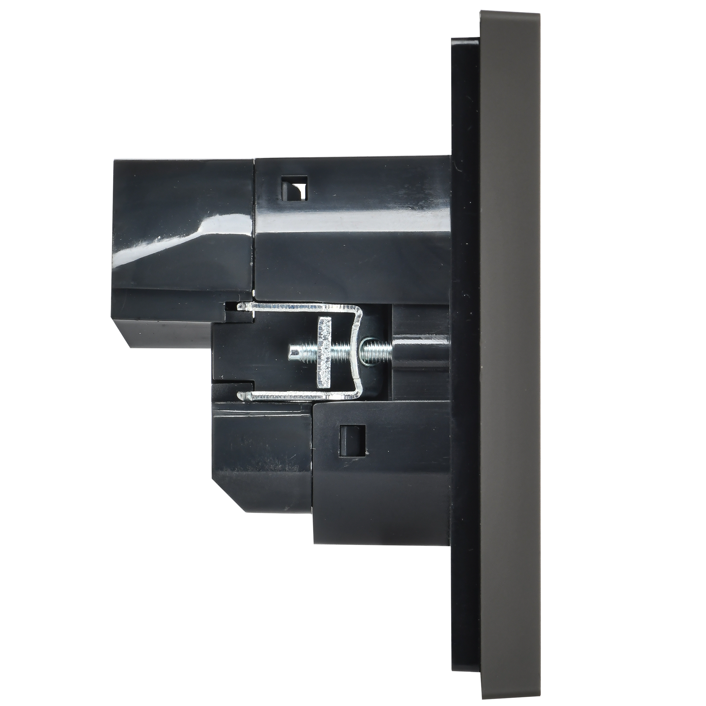 FORTE&PIANO Розетка 1-местная с заземлением с защитными шторками винтовое крепление 16А USB A+C 18Вт FP347 серый IEK