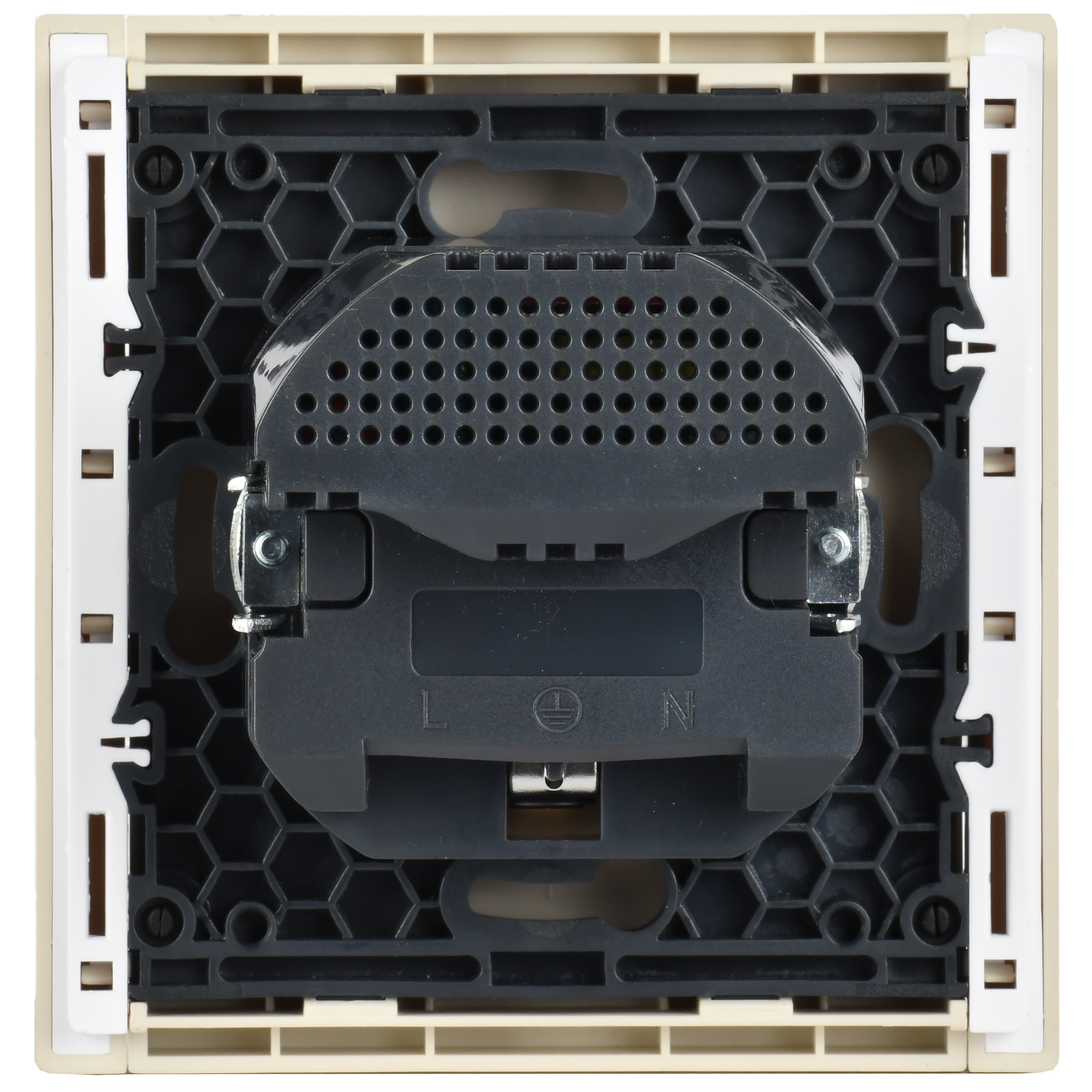 FORTE&PIANO Розетка 1-местная с заземлением с защитными шторками винтовое крепление 16А USB A+C 18Вт FP447 ваниль IEK