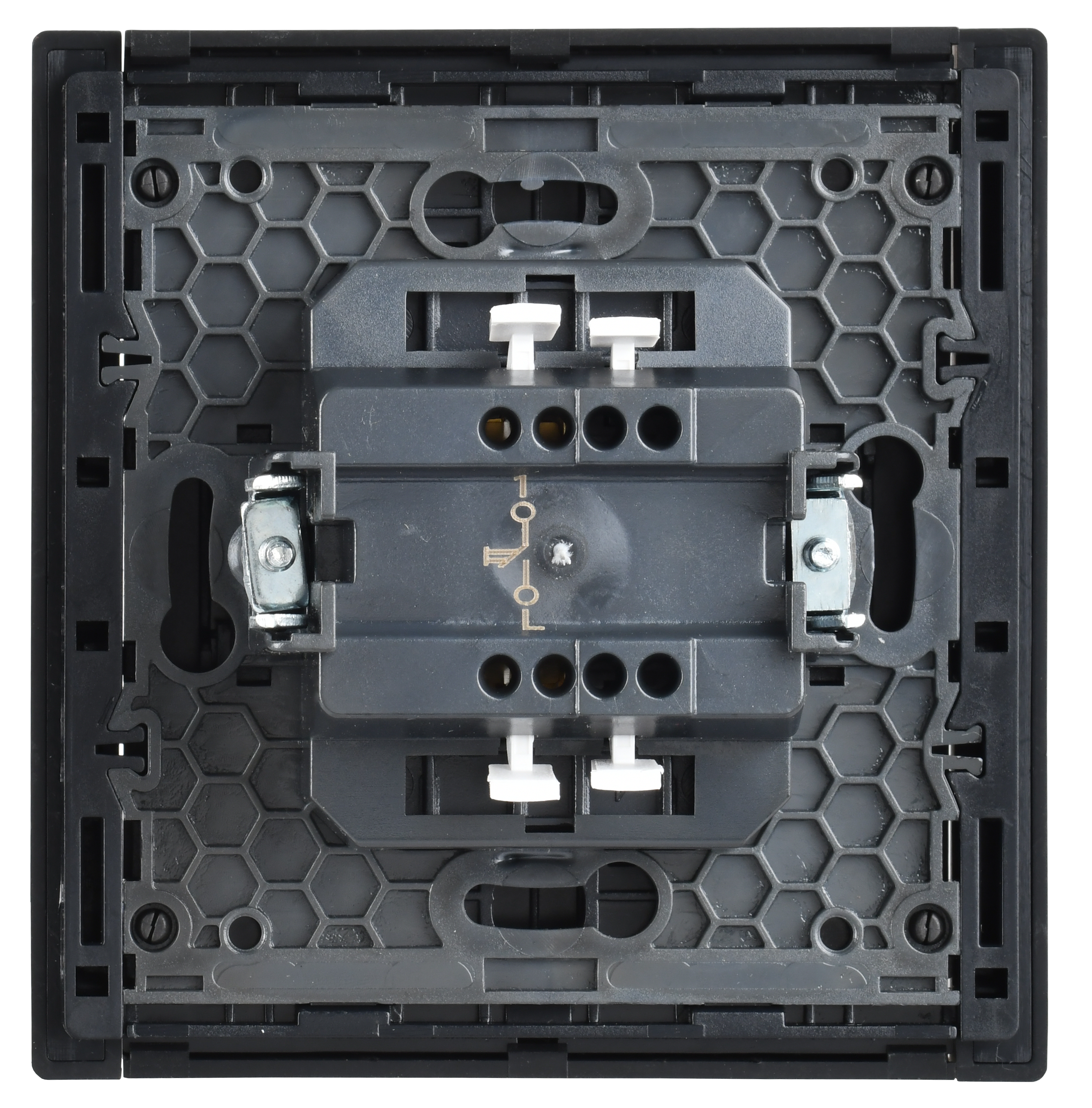 FORTE&PIANO Выключатель 1-клавишный самовозвратный 10А FP110 черный IEK