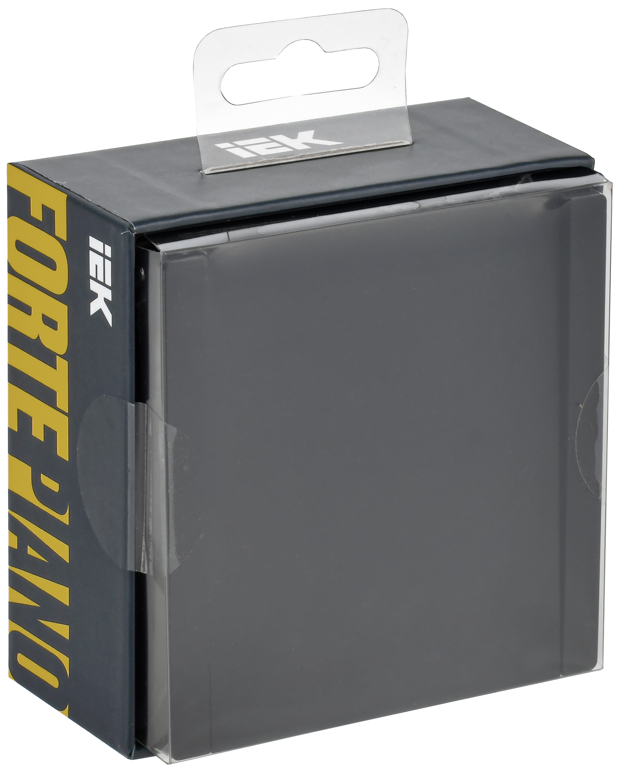 FORTE&PIANO Выключатель 1-клавишный самовозвратный 10А FP110 черный IEK