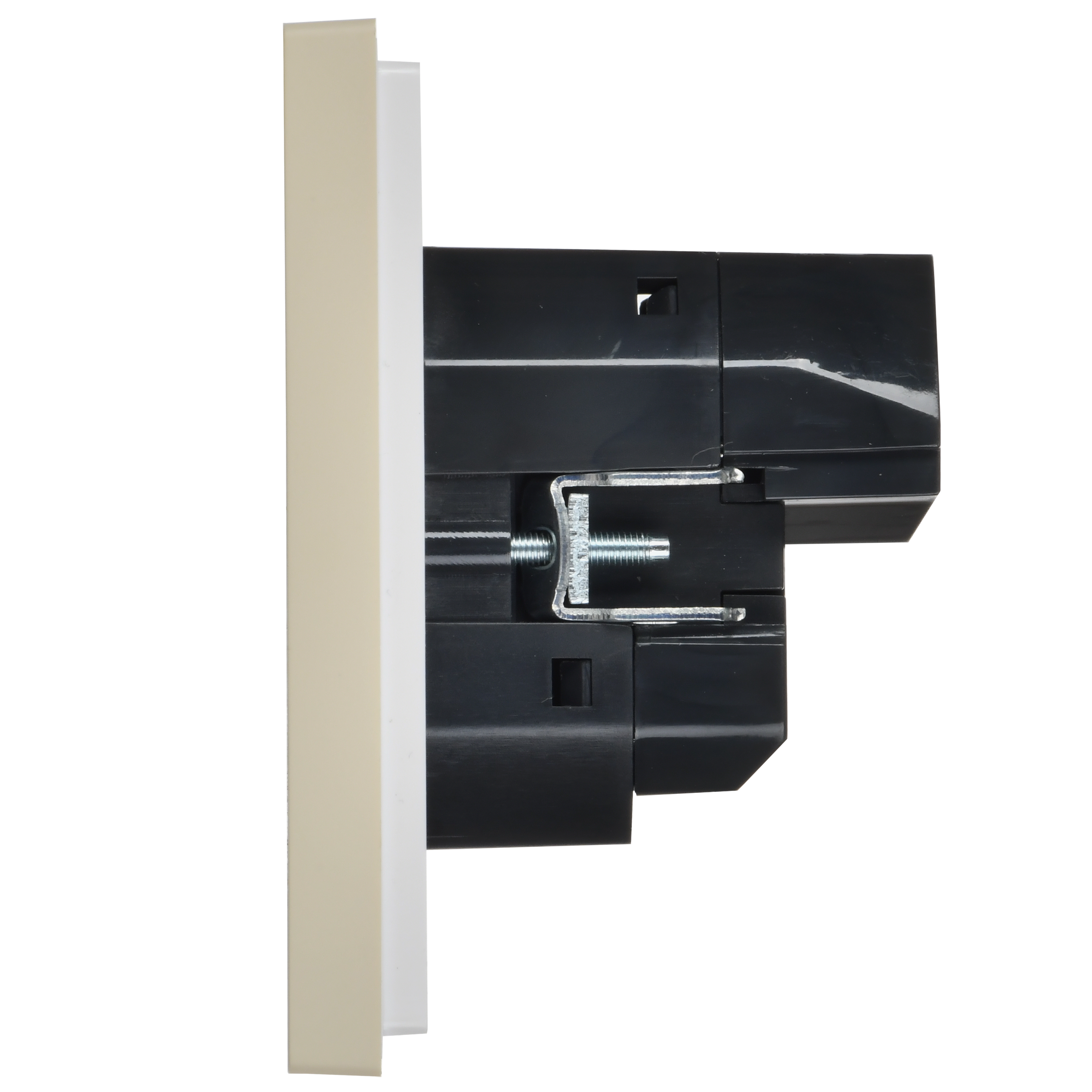 FORTE&PIANO Розетка 1-местная с заземлением с защитными шторками винтовое крепление 16А USB A+A 3,1А FP445 ваниль IEK