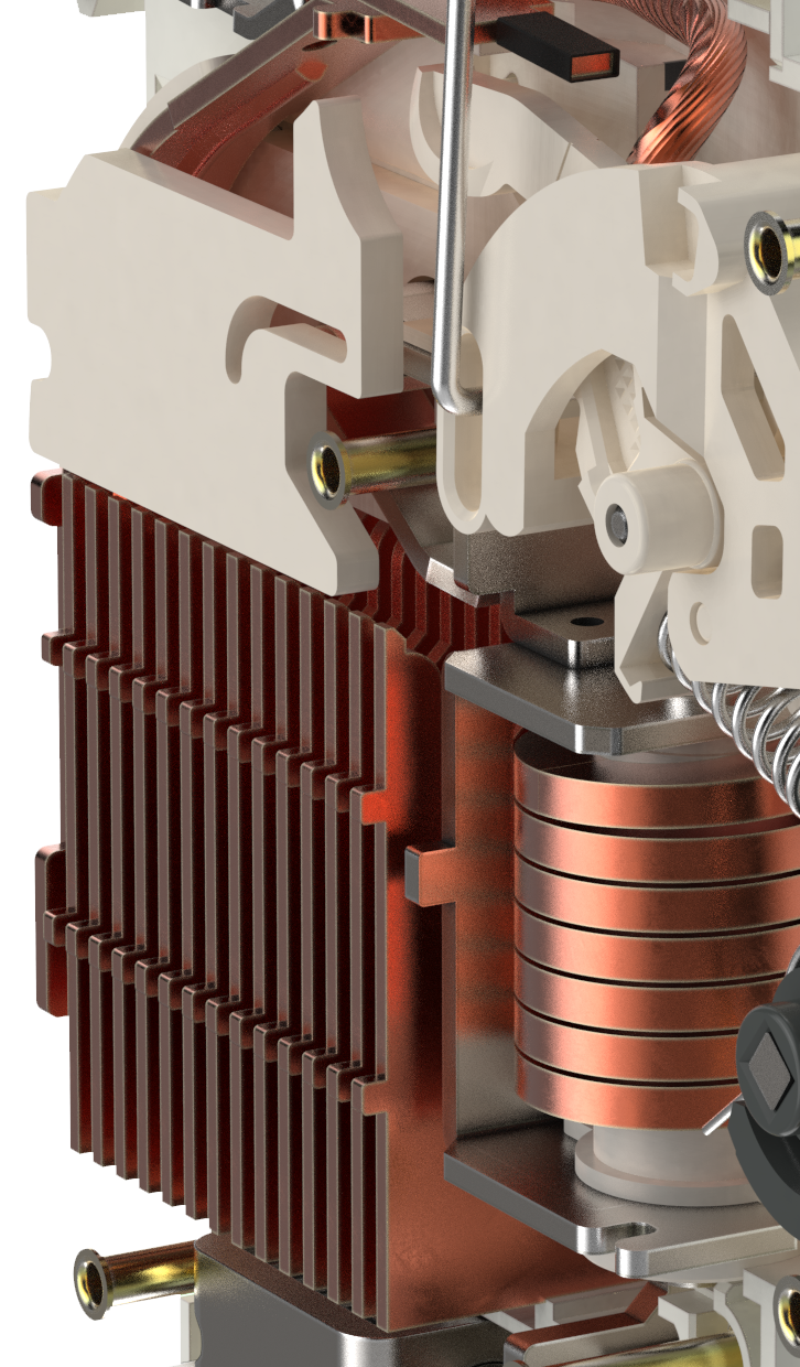 Напайка неподвижного контакта из композитного материала на основе серебра AgC4 и улучшенная дугогаси