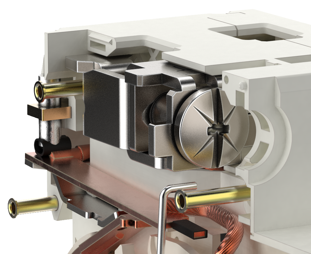 Защитная шторка винтового зажима - исключает неправильное подключение проводника и ошибку при монтаж