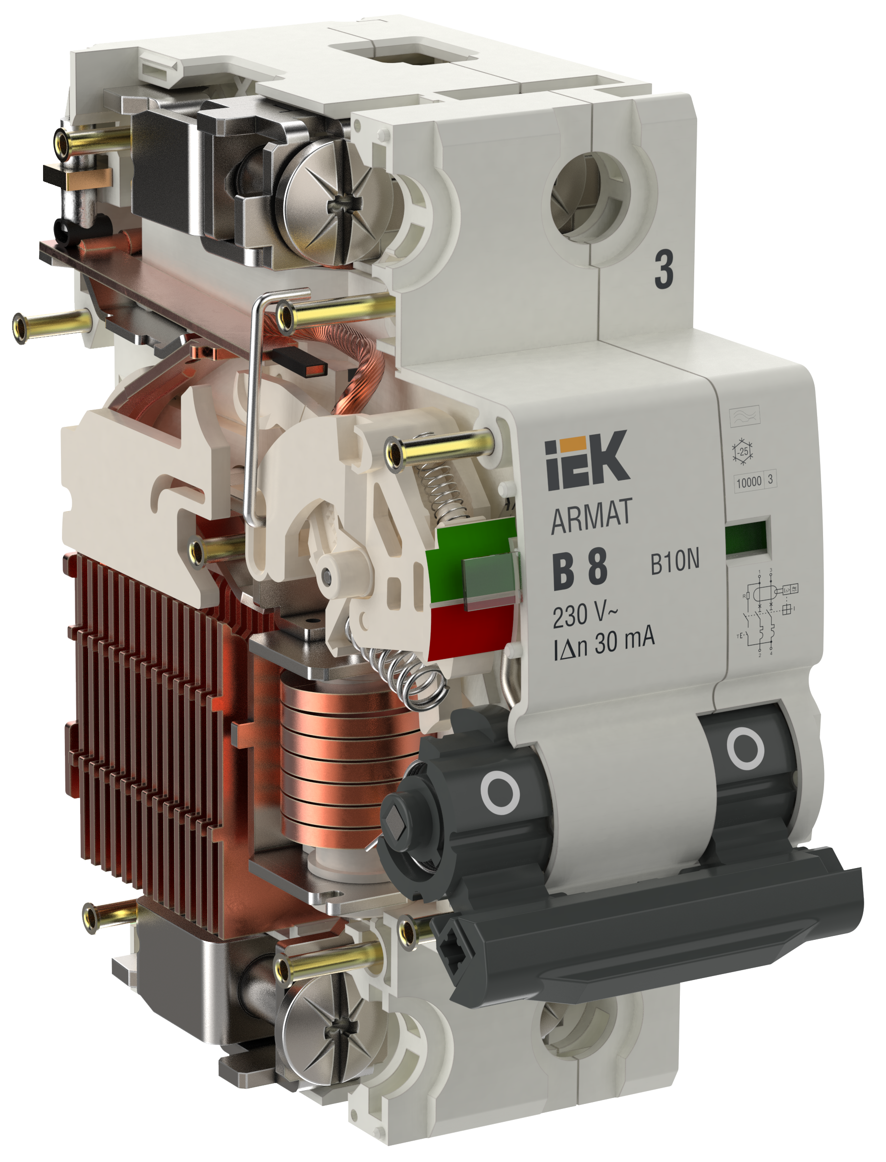 Топология контактной системы 2Р - функции защиты от токов перегрузки и короткого замыкания, а также 