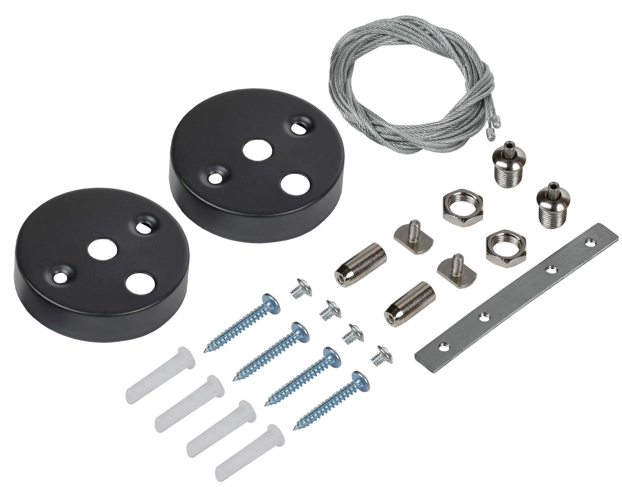 Комплект для подвесного монтажа для светильника светодиодного линейного черный IEK