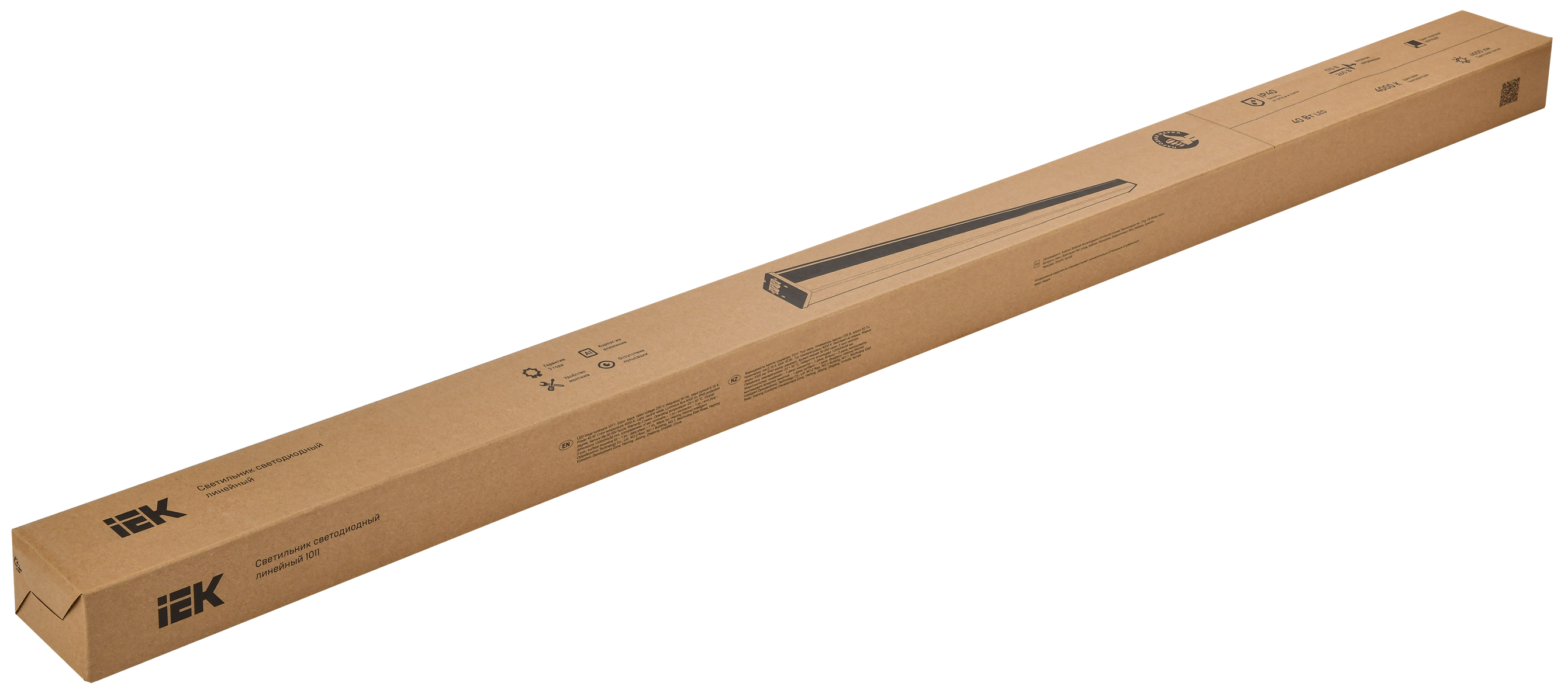 Светильник светодиодный линейный 1011 40Вт 4000К 1200х54х58мм черный IEK