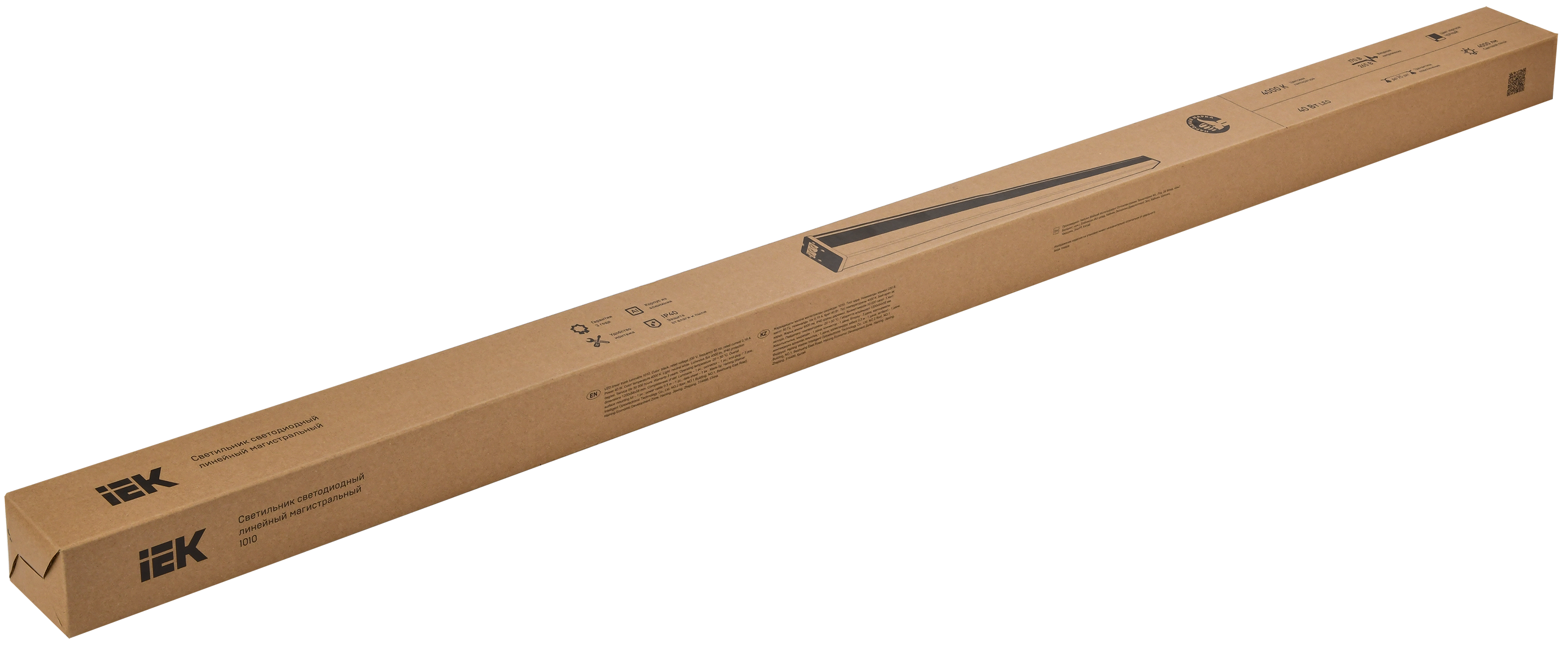 Светильник светодиодный линейный магистральный 1010 40Вт 4000К 1200х54х58мм черный IEK