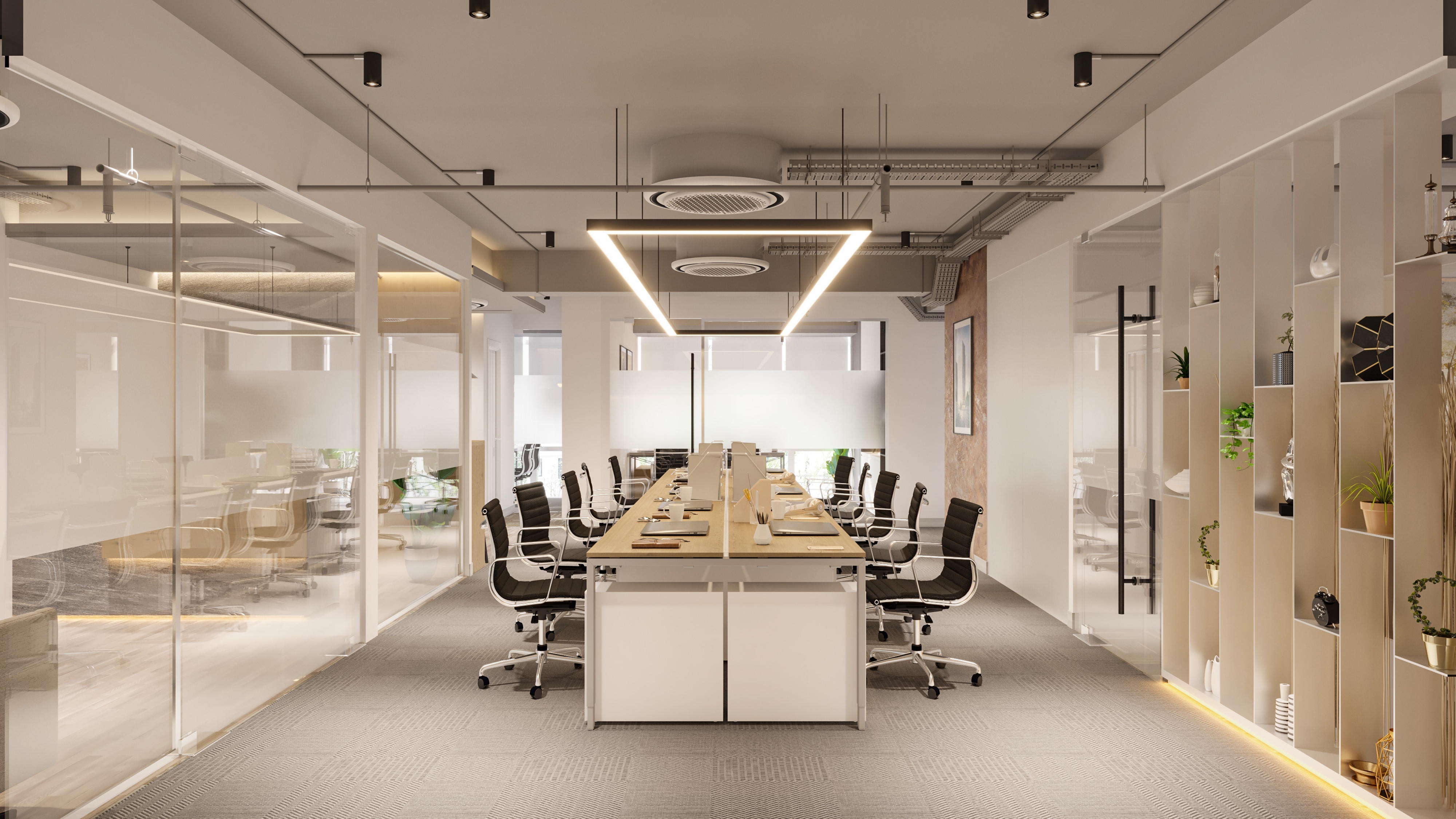 Светильник светодиодный X-образный 1010 12Вт 4000К 180х180х58мм черный IEK