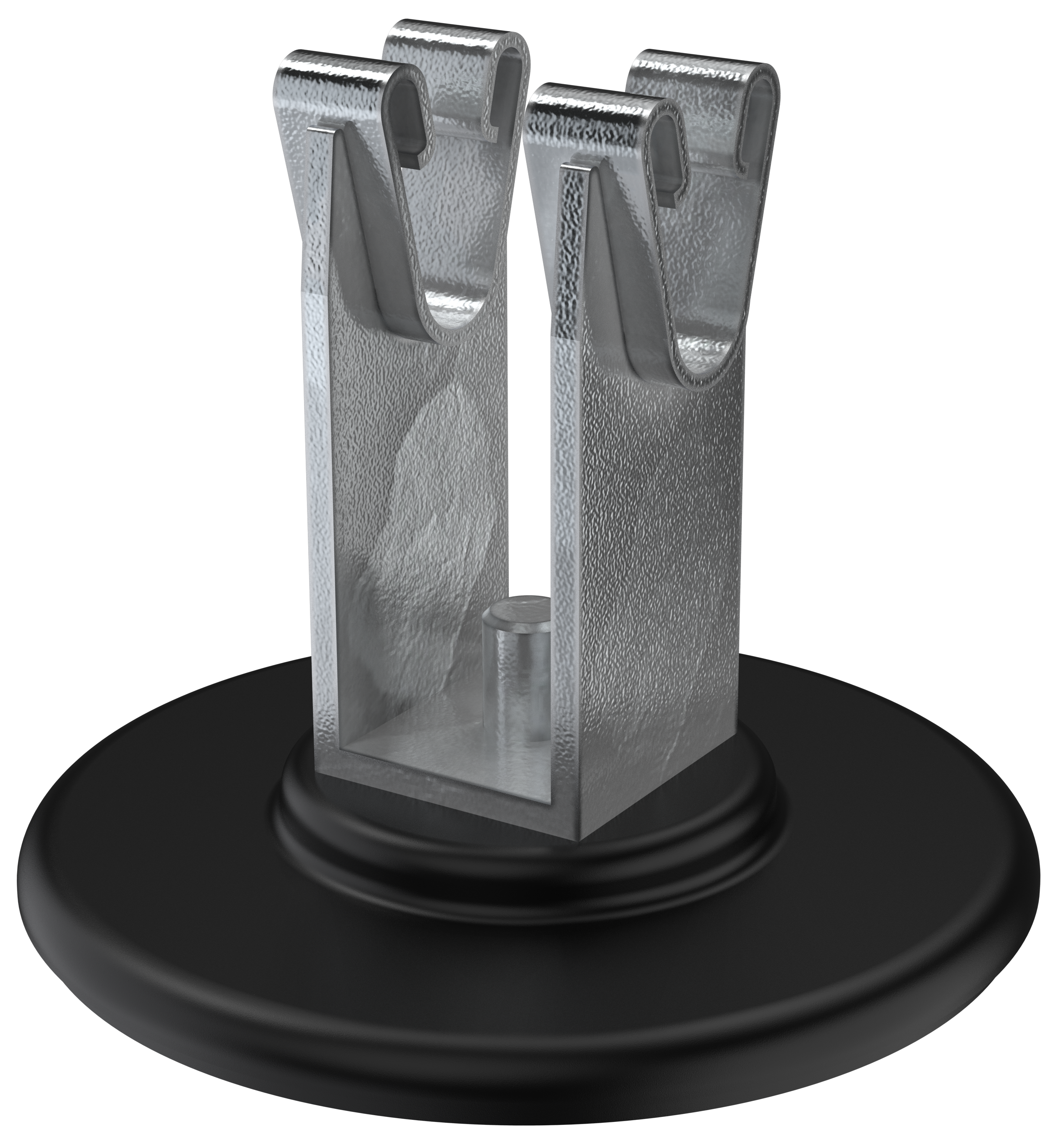 Держатель проводника круглого 8-10мм для кровли основание клей оцинкованная cталь IEK