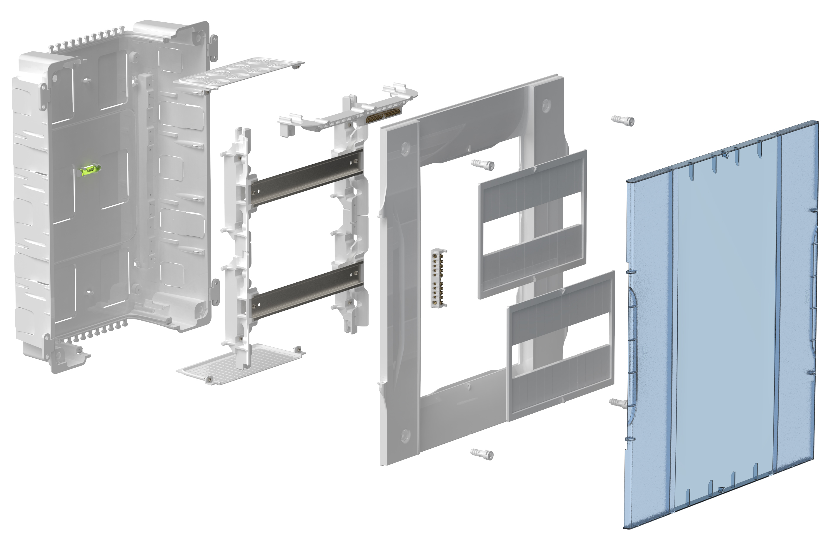 KREPTA Корпус пластиковый ЩРВ-П-24 белая дверь IP40 IEK