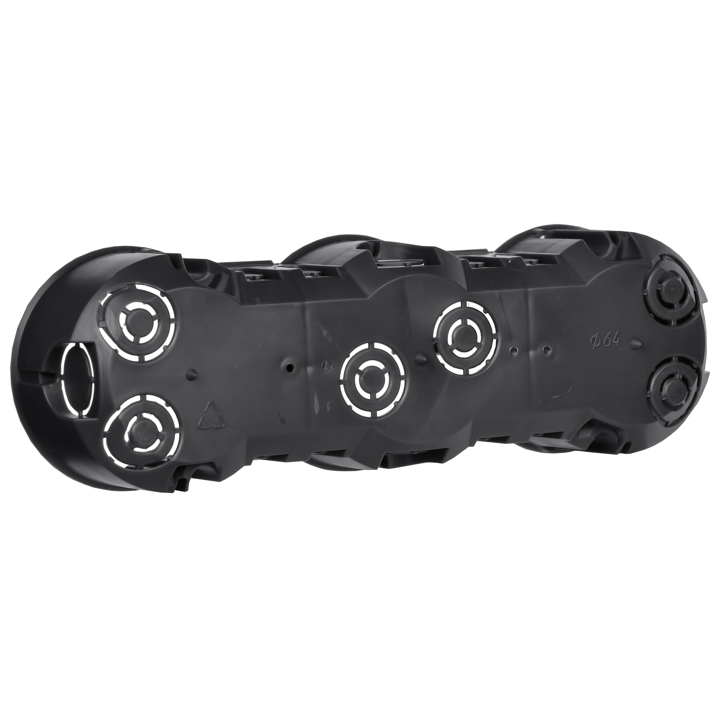 Коробка установочная КМ40009 трехместная для твердых стен безгалогенная (HF) 212х70х45мм с саморезами IEK