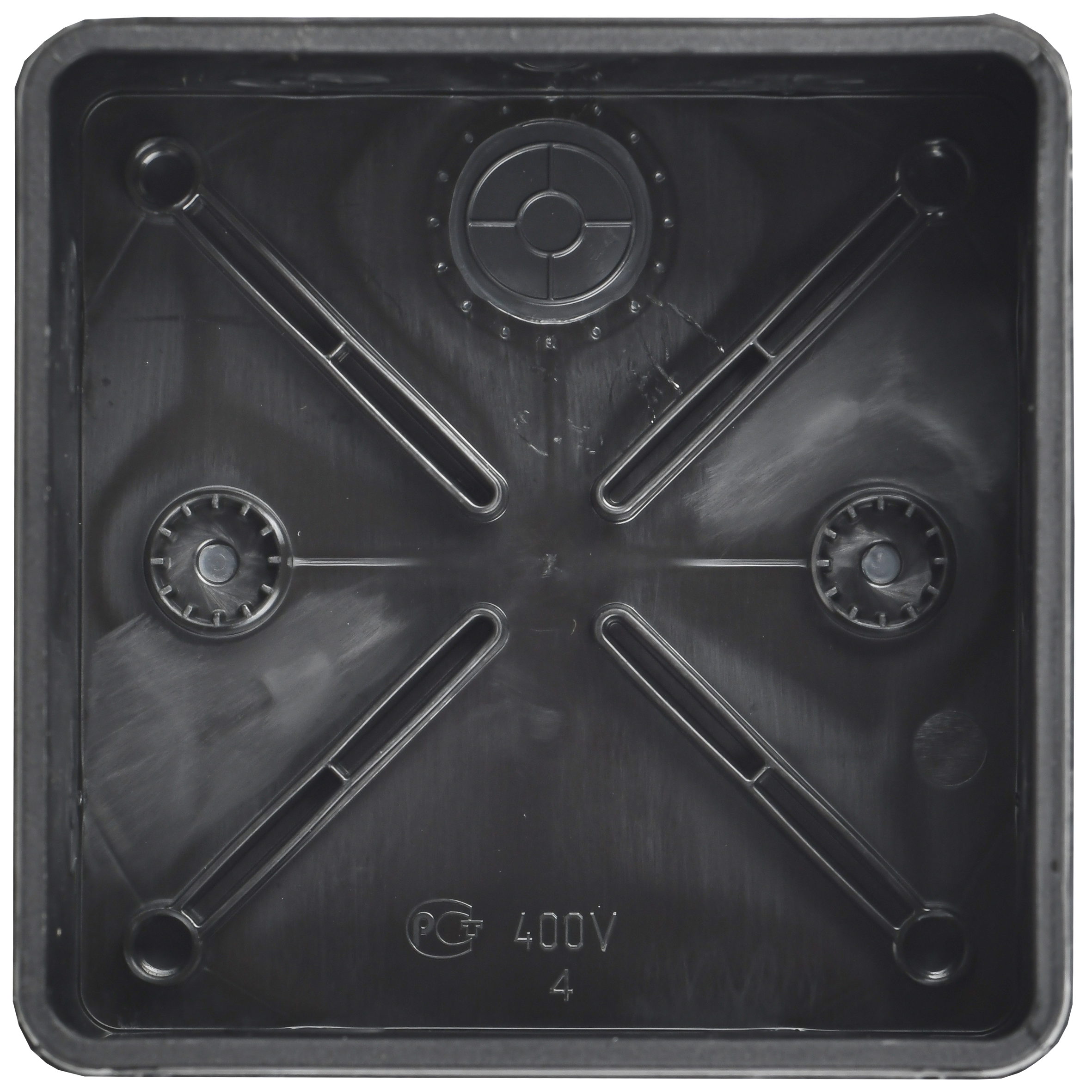 Коробка распаячная двухкомпонентная КМ42455 для открытой проводки безгалогенная (HF) 100х100х50мм IP67 8 вводов черная IEK