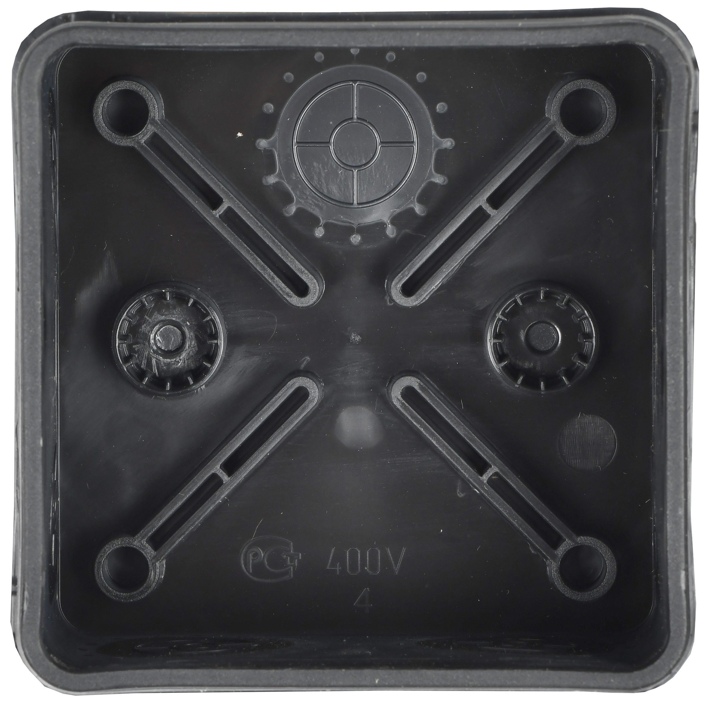 Коробка распаячная двухкомпонентная КМ42435 для открытой проводки безгалогенная (HF) 80х80х40мм IP67 8 вводов черная IEK