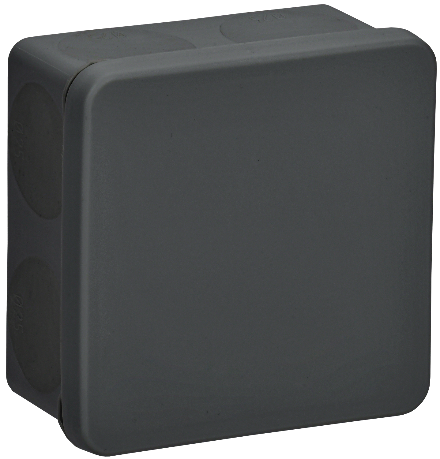 Коробка распаячная двухкомпонентная КМ42435 для открытой проводки безгалогенная (HF) 80х80х40мм IP67 8 вводов черная IEK