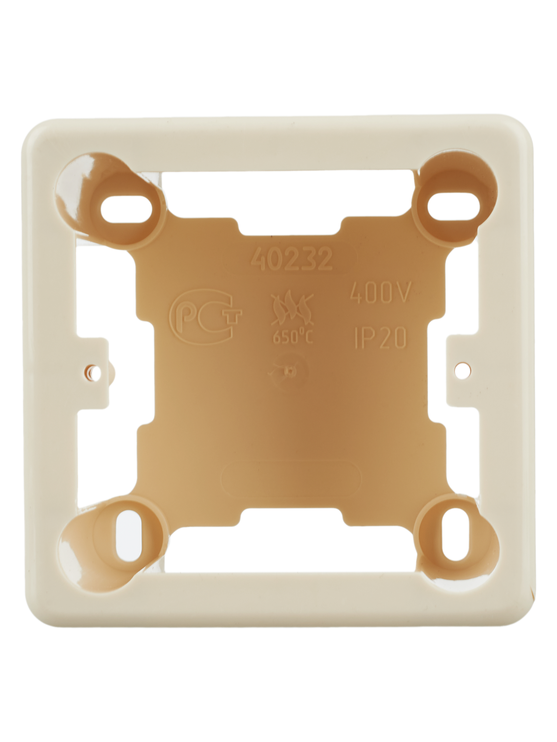 ELECOR Коробка универсальная КМКУ 85х85х42мм неразборная слоновая кость IEK