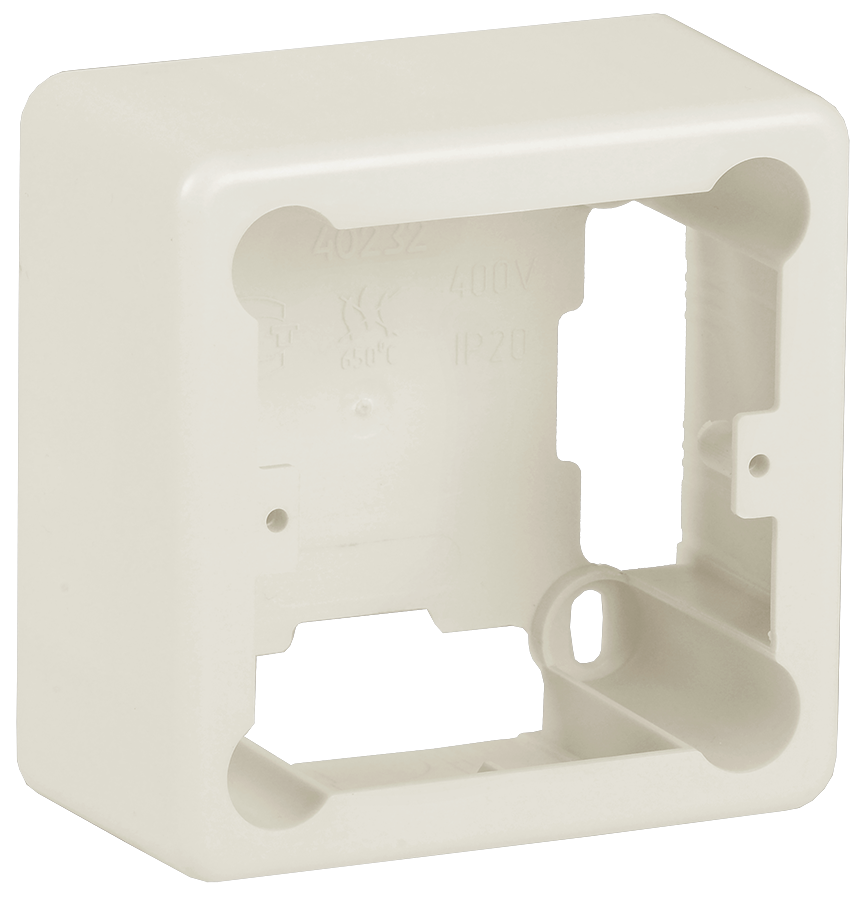 ELECOR Коробка универсальная КМКУ 85х85х42мм неразборная слоновая кость IEK