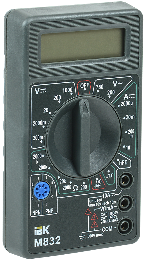 Мультиметр цифровой UNIVERSAL M832 IEK
