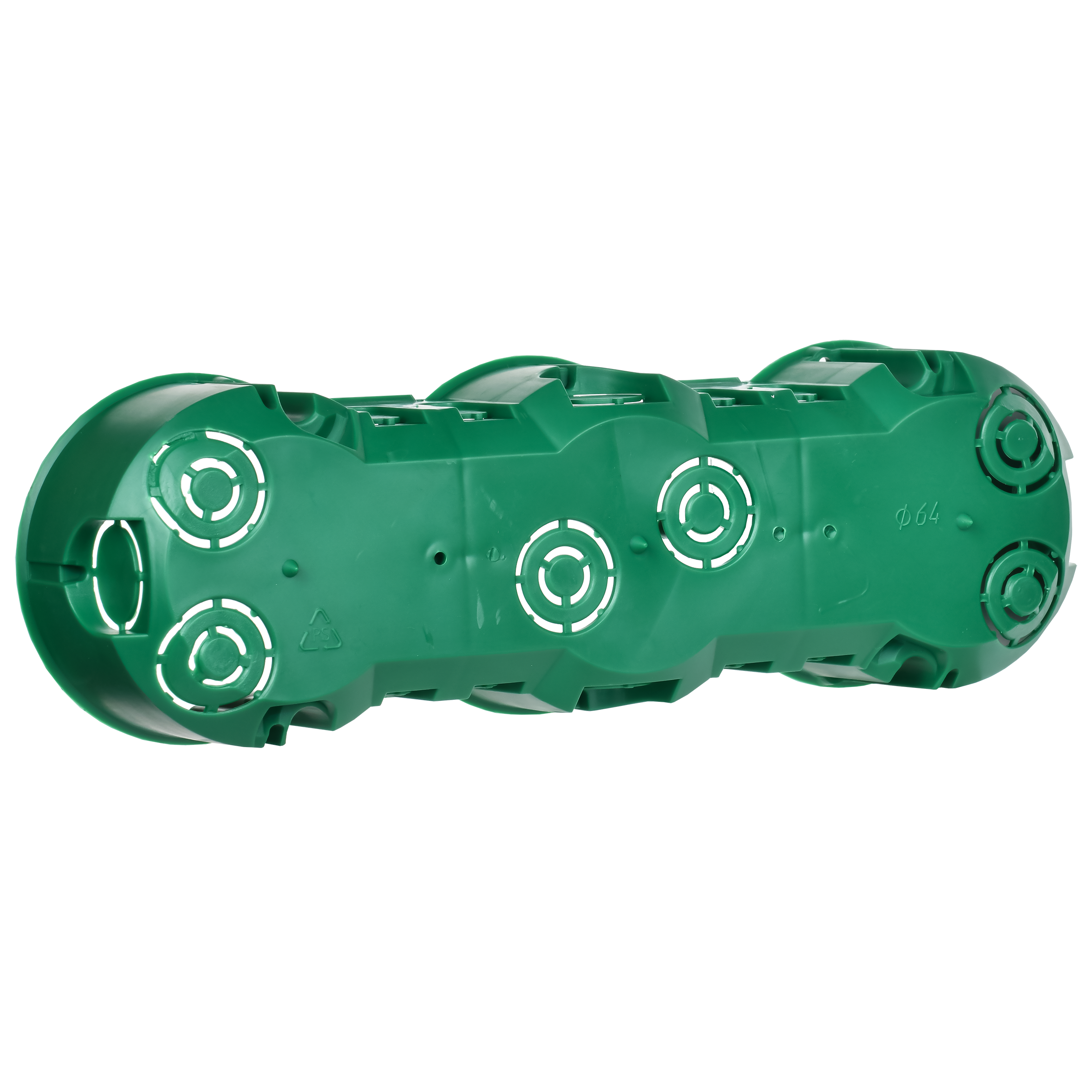 Коробка установочная КМ40024 трехместная для полых стен безгалогенная (HF) 212х70х45мм с саморезами и металлическими лапками IEK