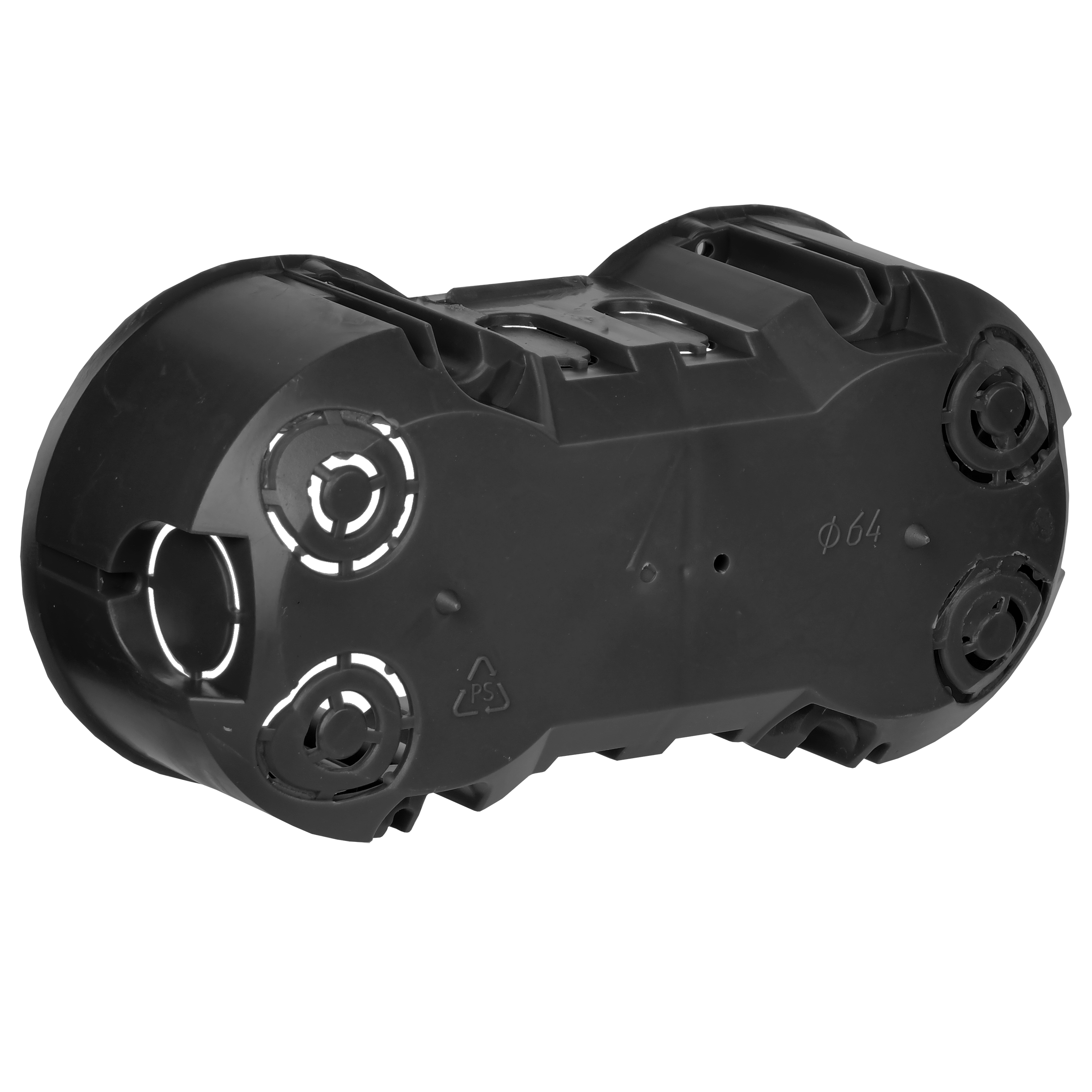 Коробка установочная КМ40007 двухместная для твердых стен безгалогенная (HF) 141х70х45мм с саморезами IEK