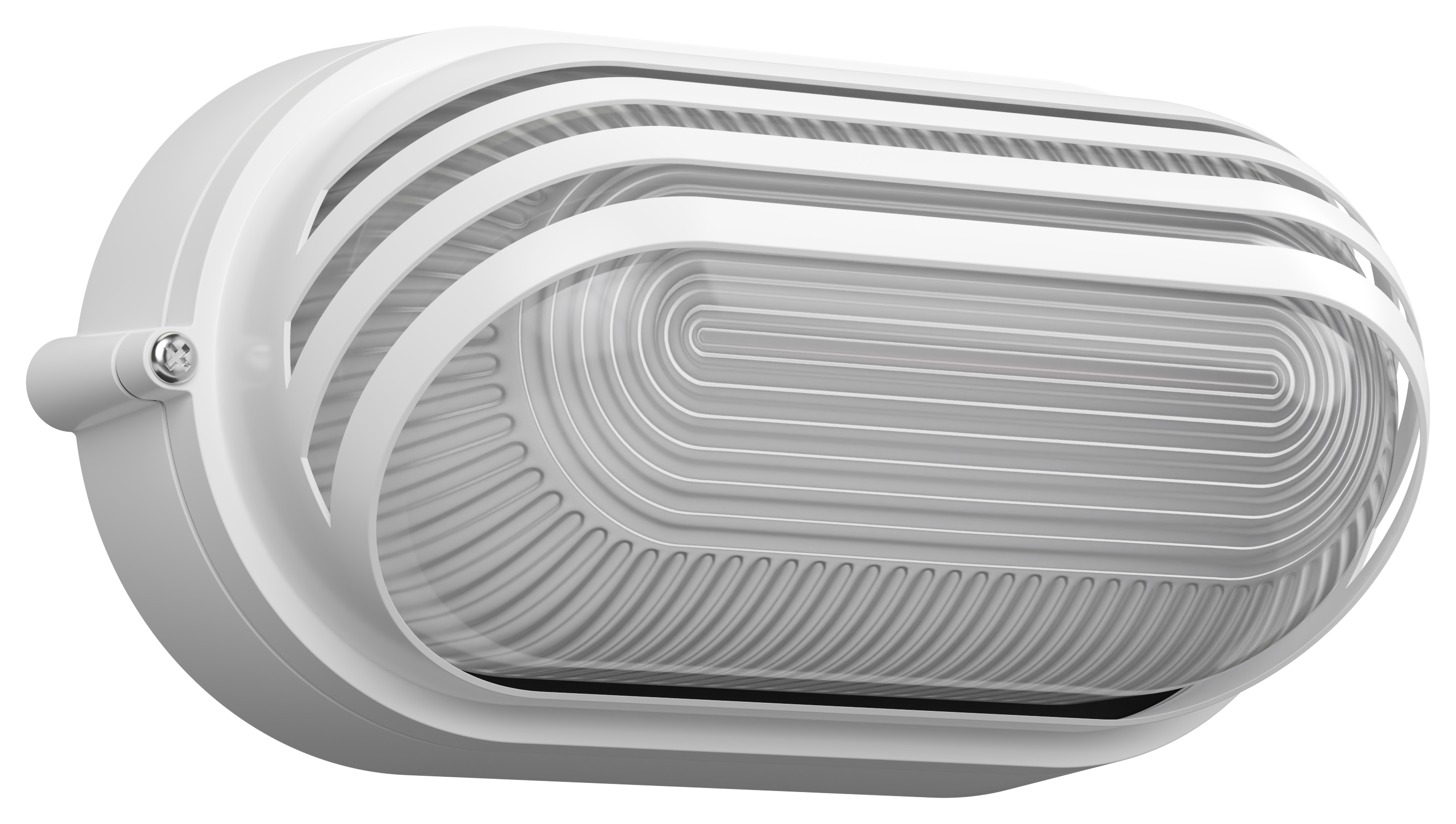 Светильник НПП1407 овал ресничка 60Вт IP54 белый IEK