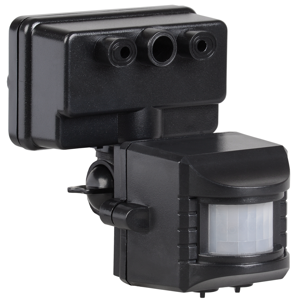 Датчик движения ДД-019 1100Вт 120град 12м IP44 черный IEK