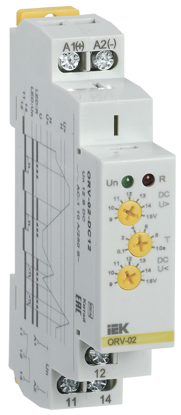 Реле контроля напряжения ORV однофазное 12В DC IEK