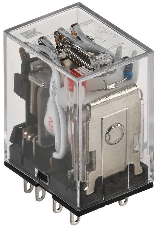 Реле РЭК78/4(MY4) с индикацией 3А 12В DC IEK