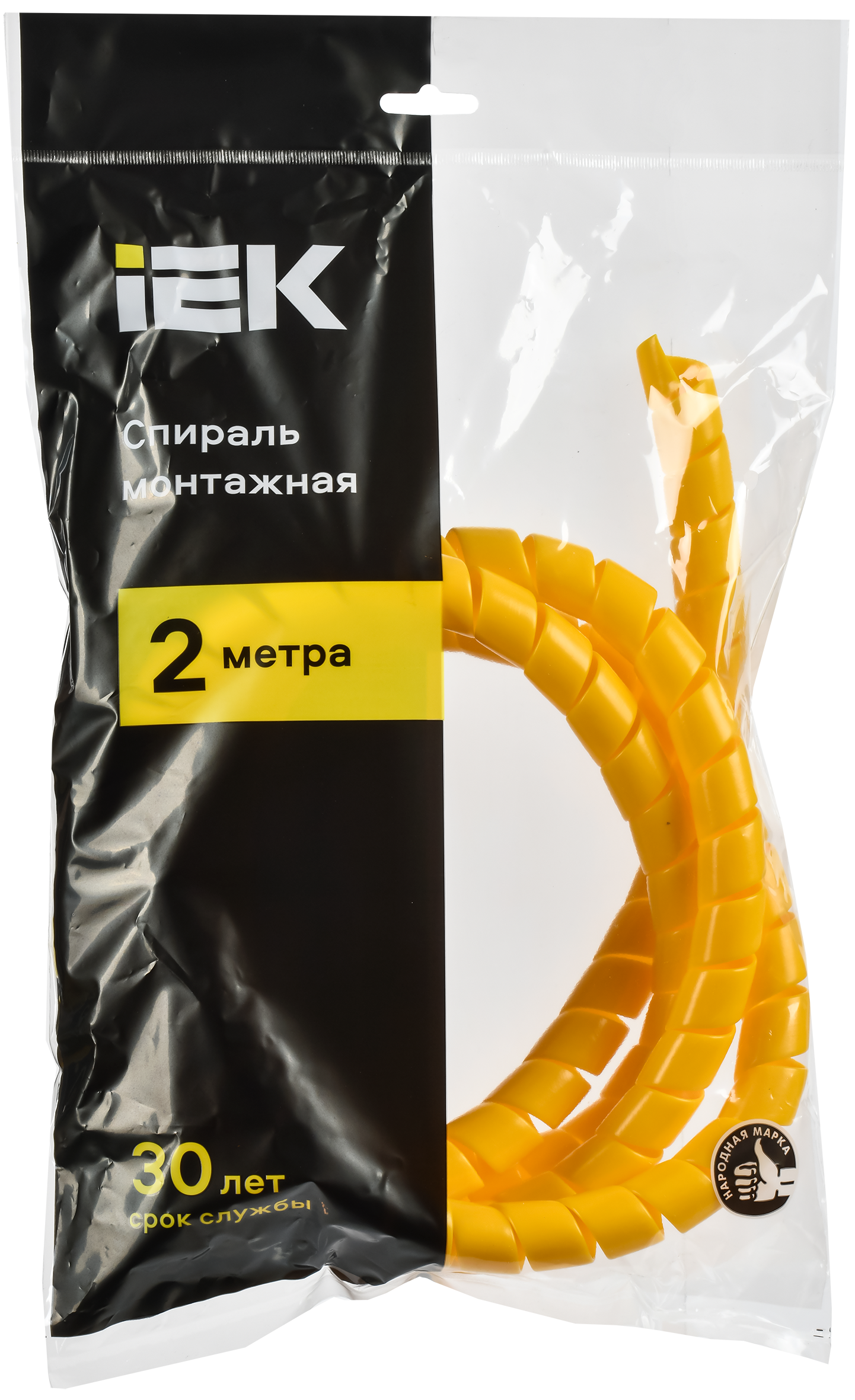 Спираль монтажная СПГ-20 желтая (2м/упак) IEK
