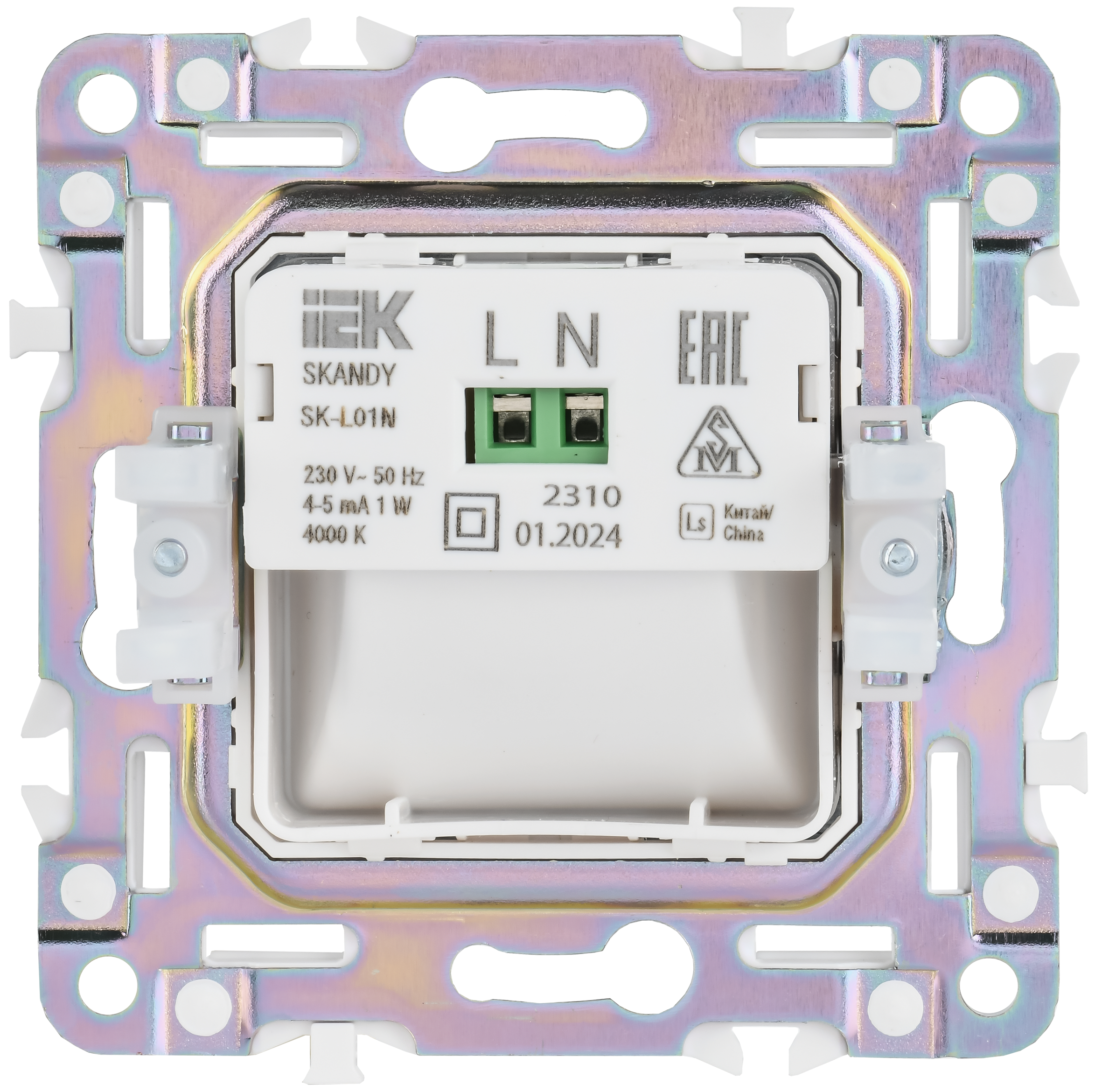 SKANDY Подсветка LED встраиваемая SK-L01N металл никель IEK