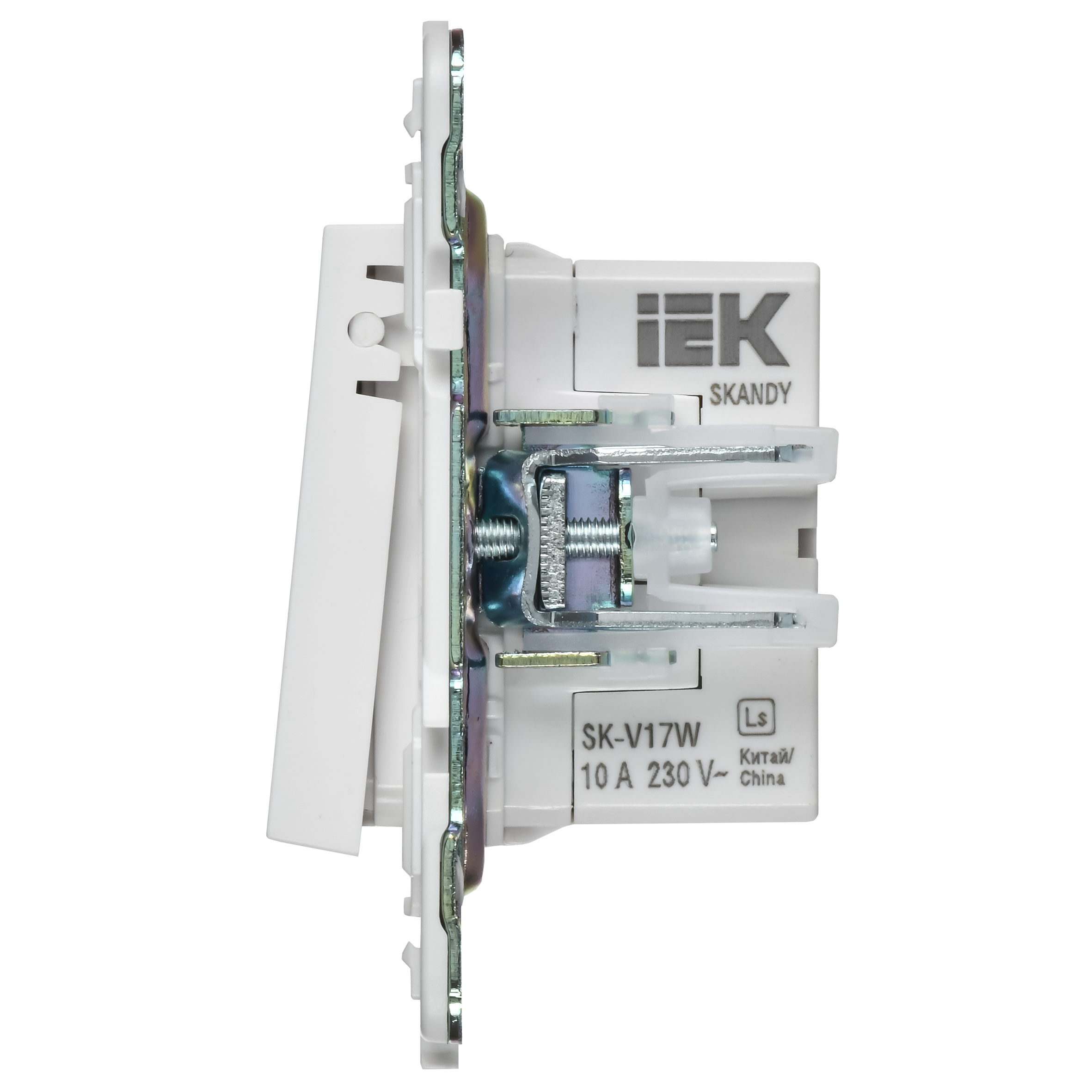 SKANDY Кнопка звонка с индикацией для отелей 10А SK-V17W арктический белый IEK