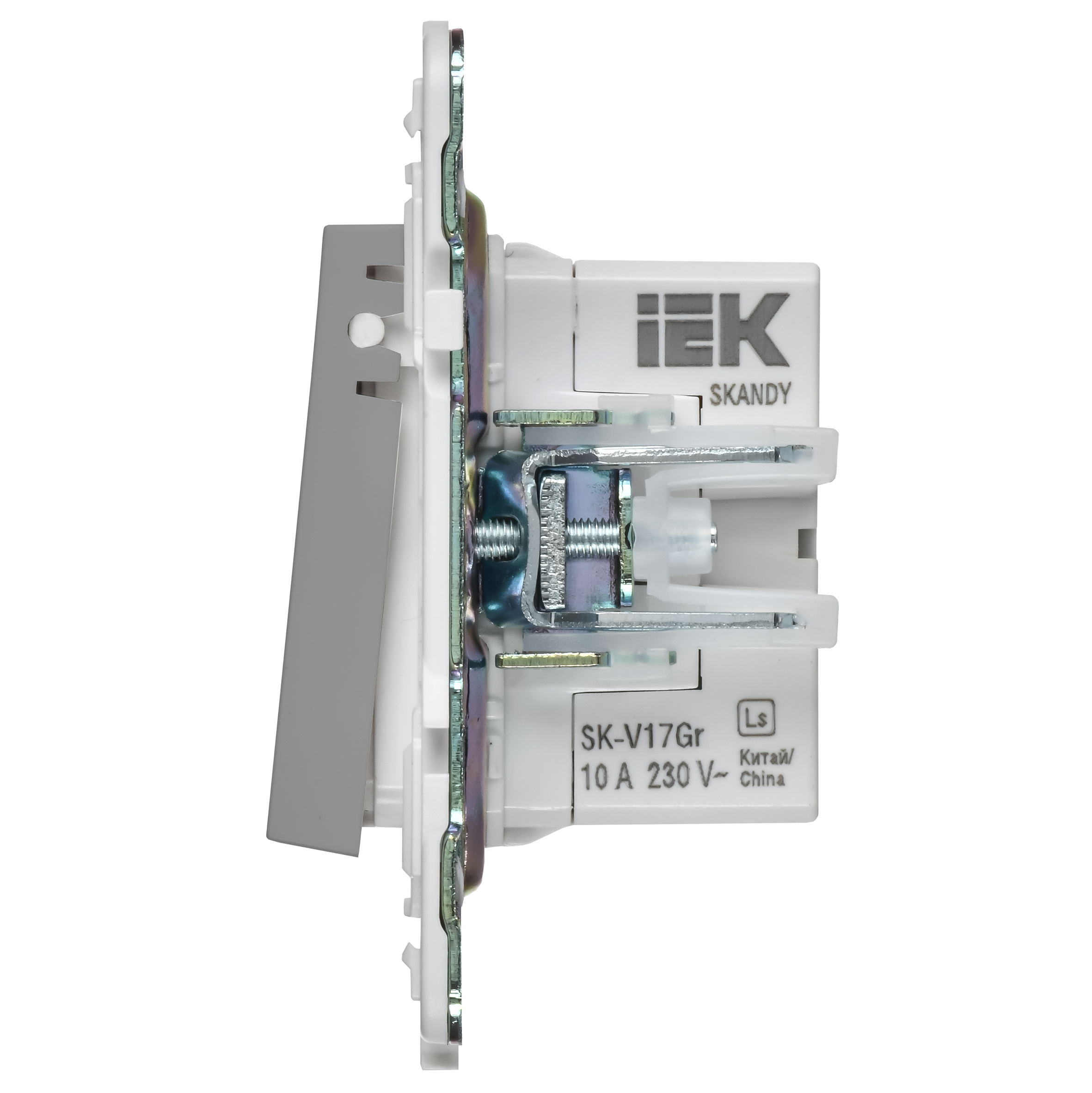 SKANDY Кнопка звонка с индикацией для отелей 10А SK-V17Gr серый IEK